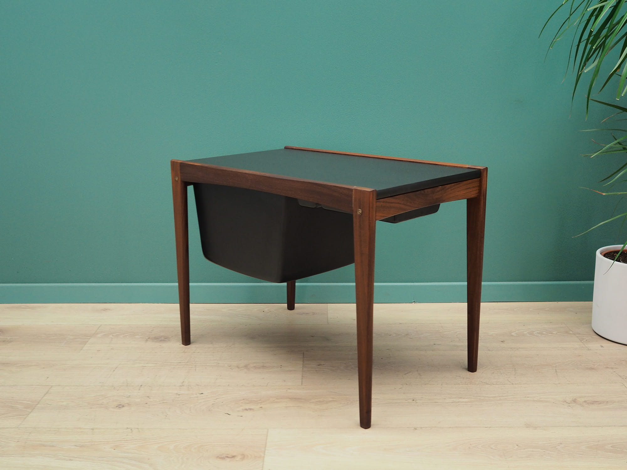 Vintage sewing table Teak brown 1960s