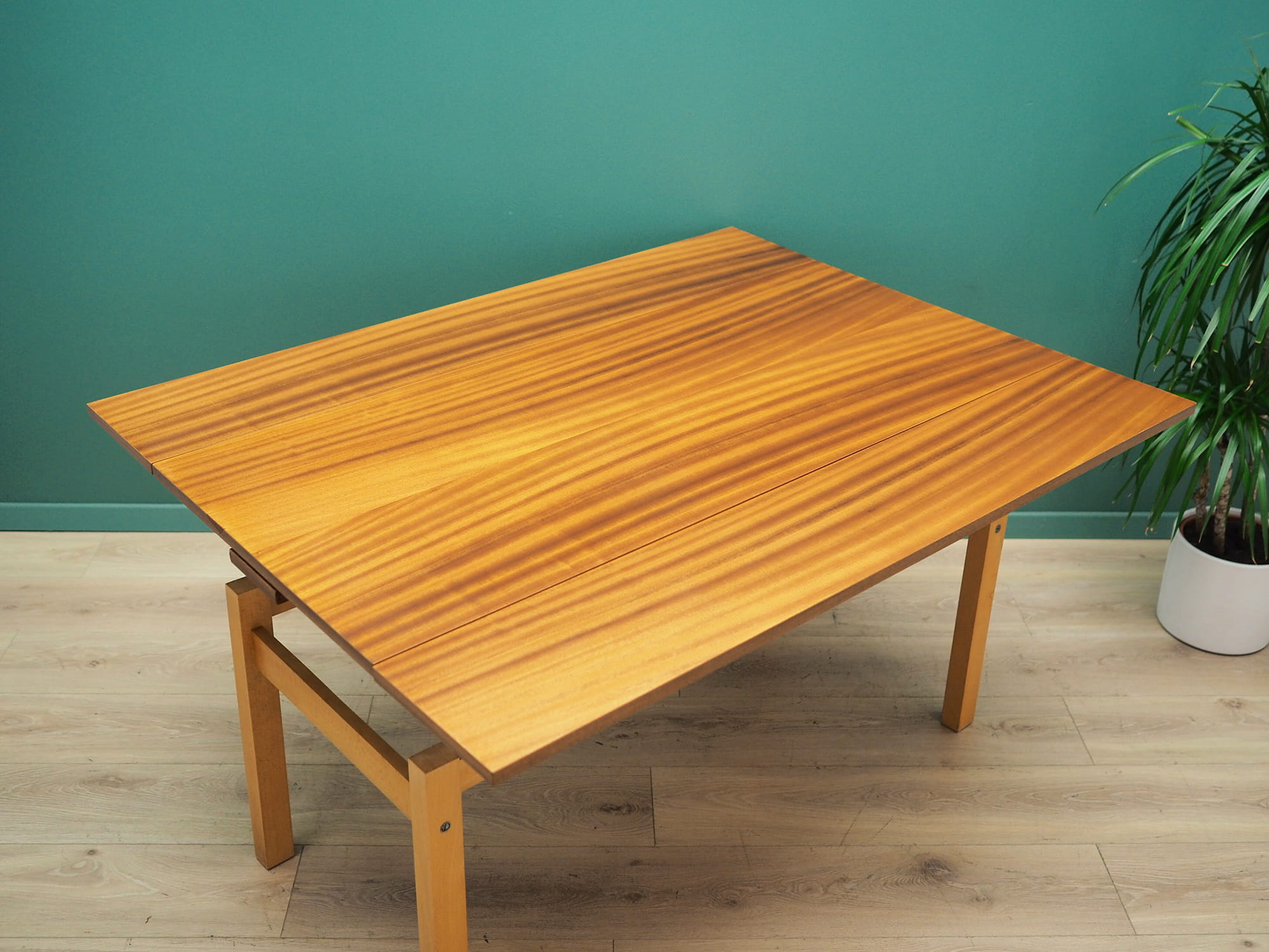 Vintage Table Wood Brown 1980s