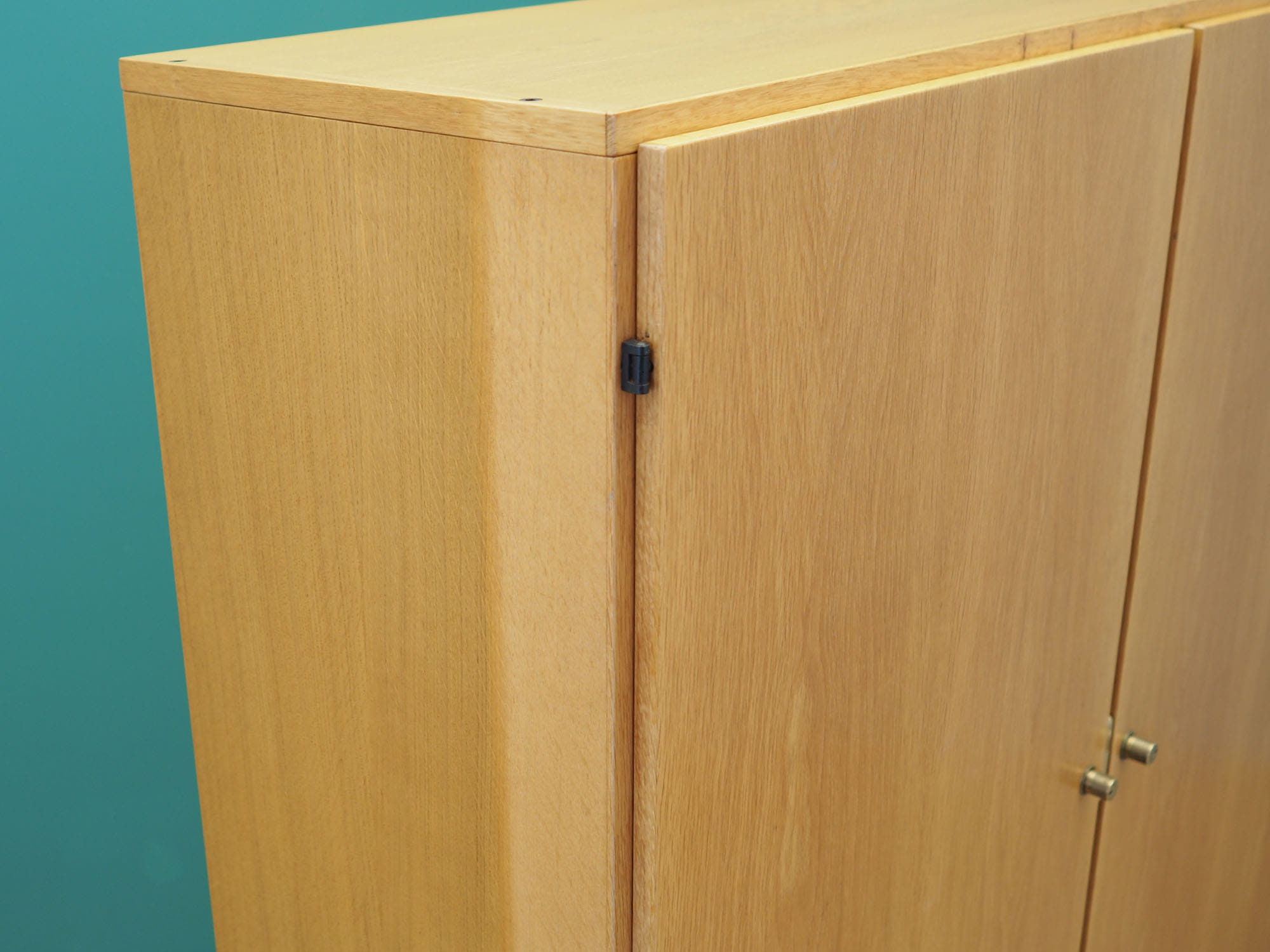 Vintage wardrobe ash wood brown 1970s