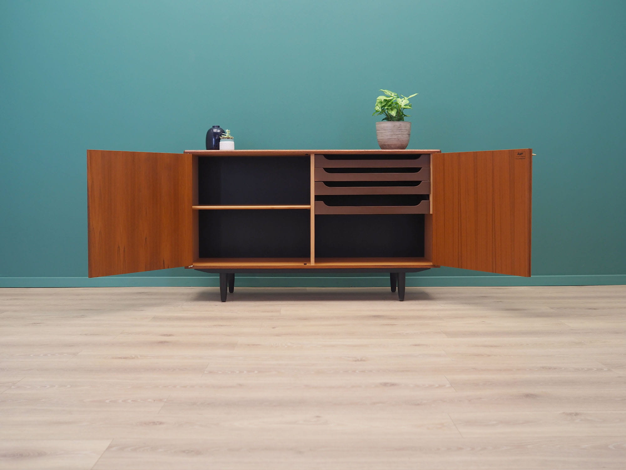 Vintage cabinet teak brown 1960s