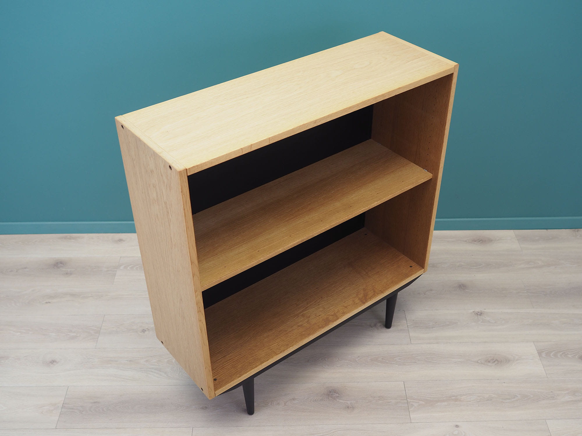 Vintage bookshelf, ash wood, brown, 1970s