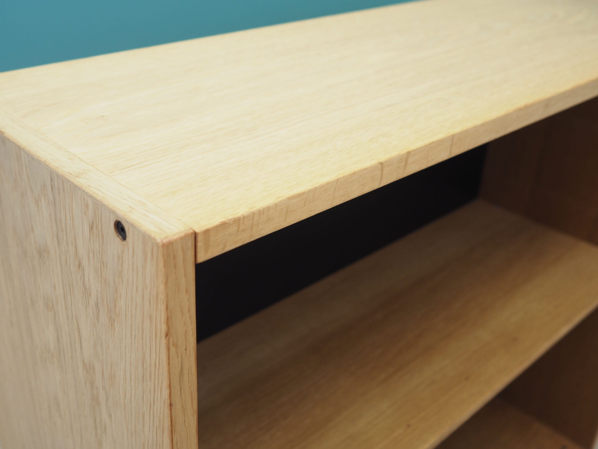 Vintage bookshelf, ash wood, brown, 1970s