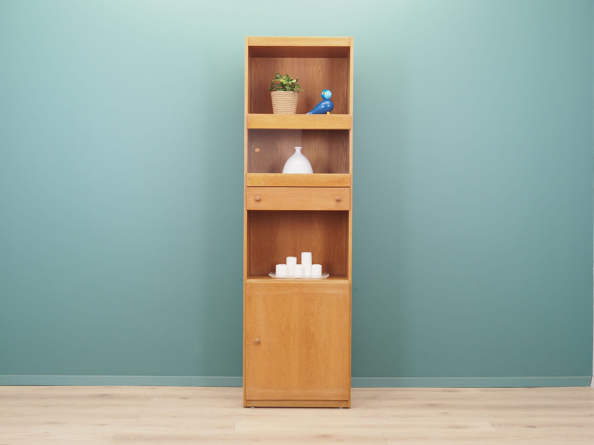 Vintage Bookshelf Wood Beige 1970s