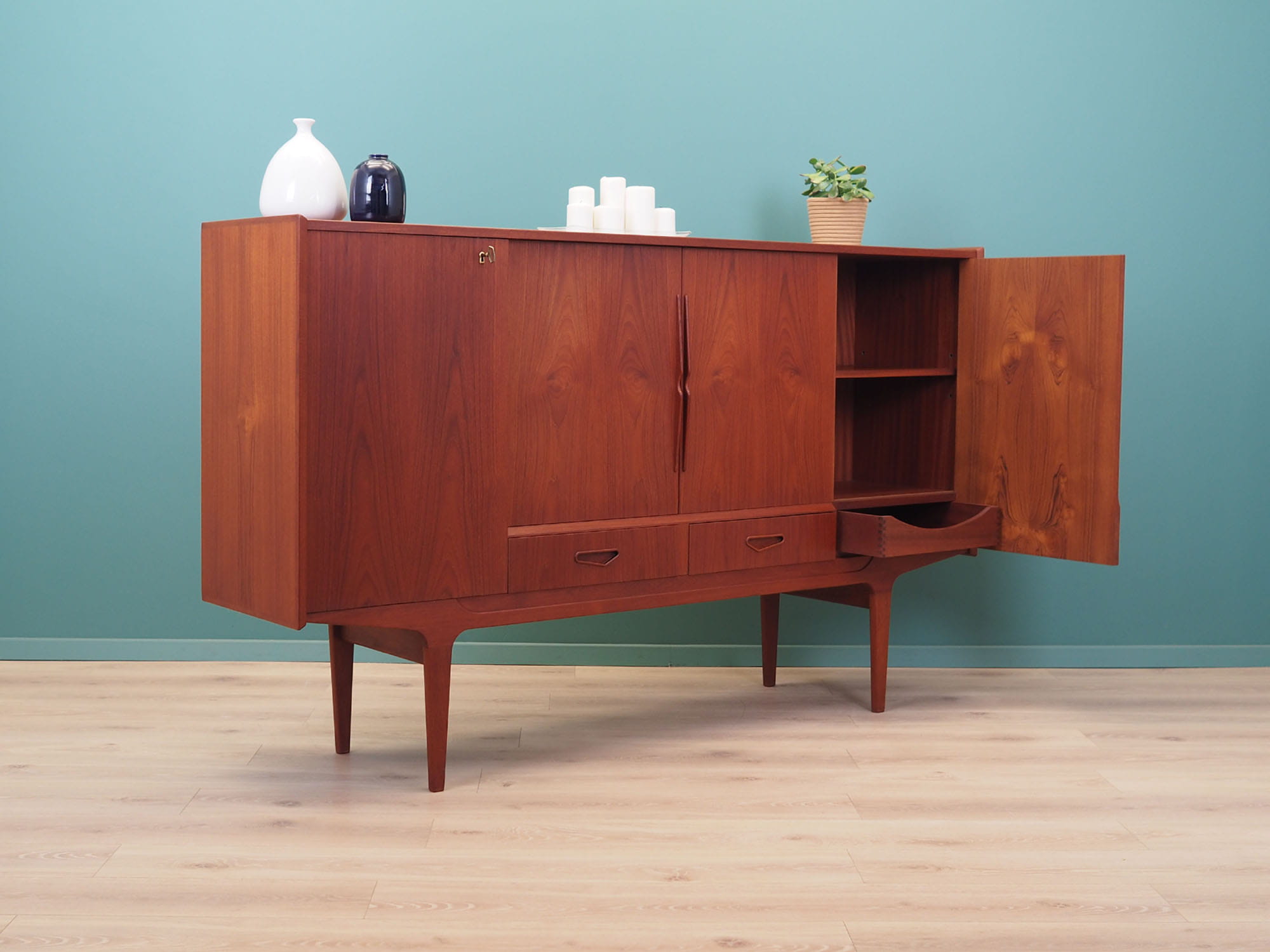 Vintage Sideboard Wood Brown 1960s