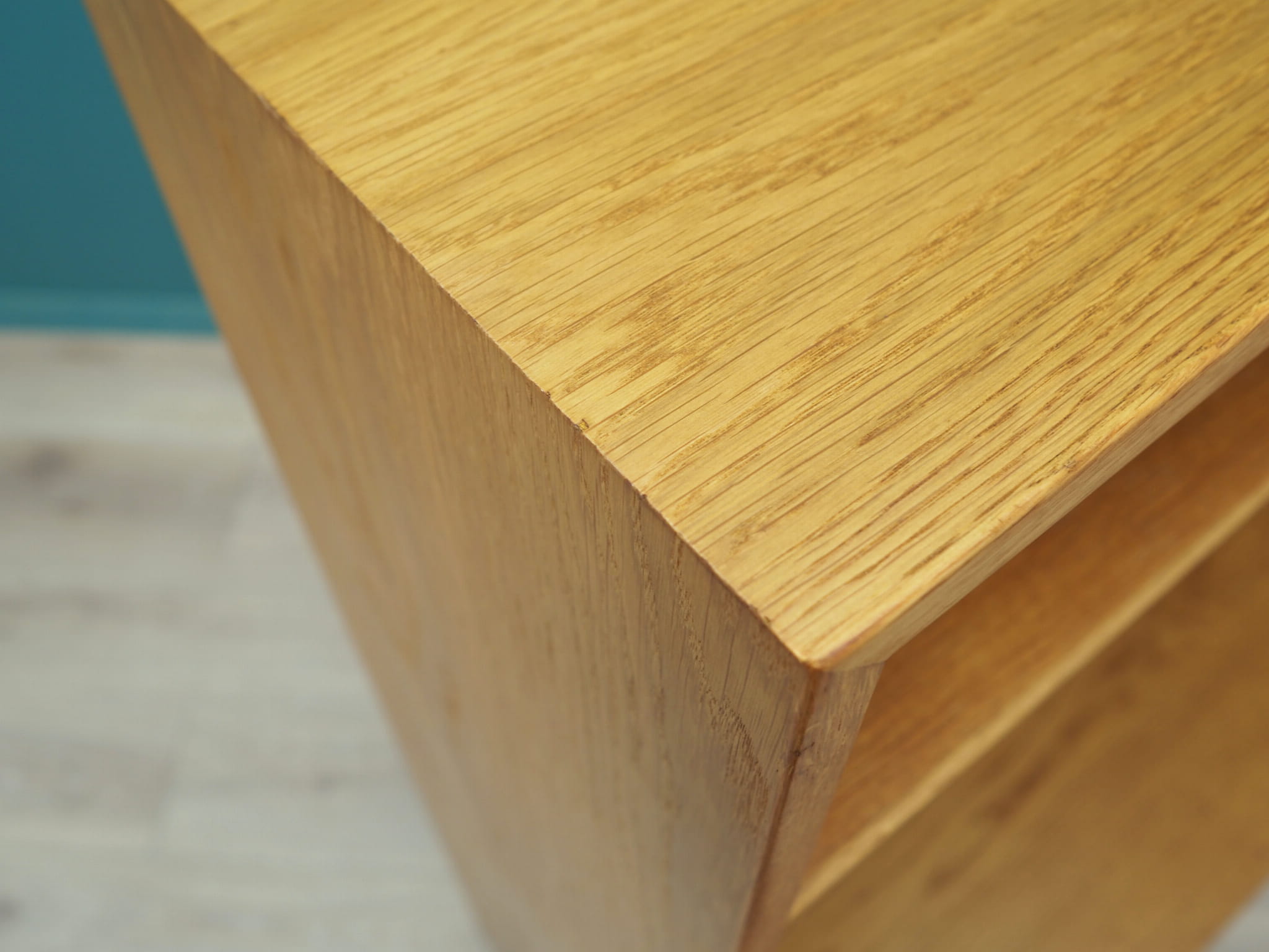Vintage bookshelf wood brown 1970s