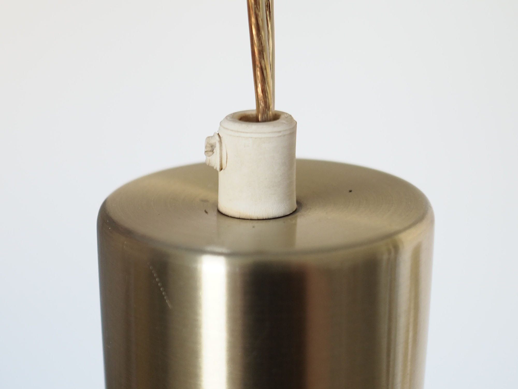 Vintage Pendant Lamp Glass Metal 1970s