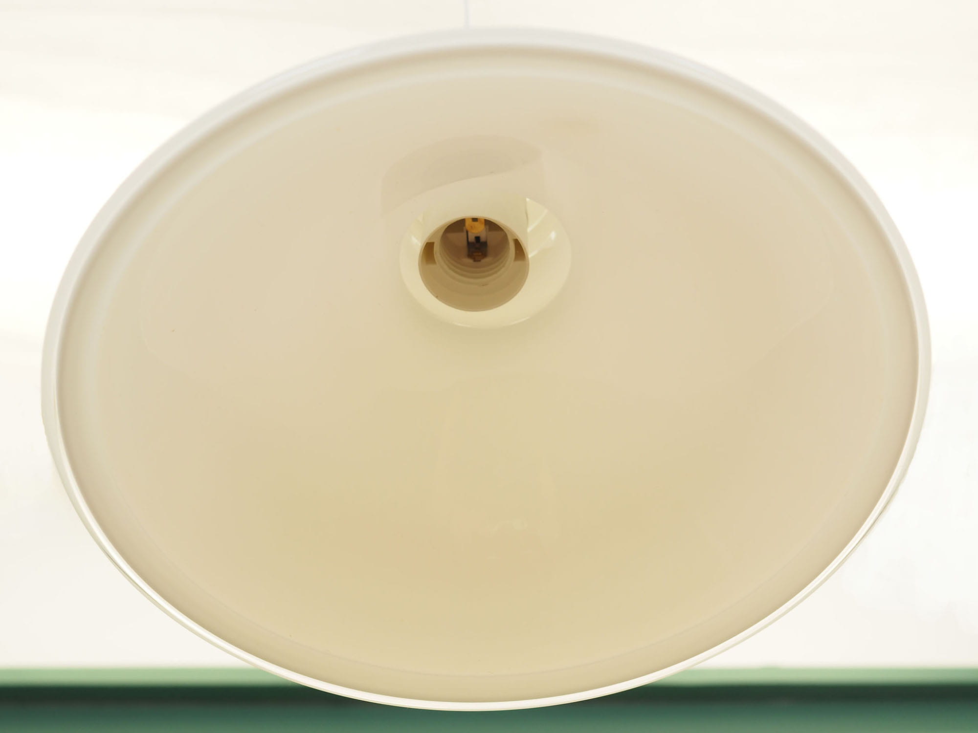 Vintage Lampada a sospensione Vetro Bianco Anni '70