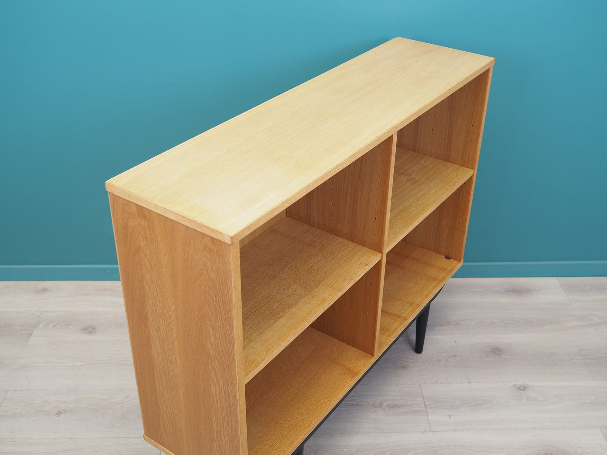 Vintage Bookshelf Ash Wood Brown 1970s