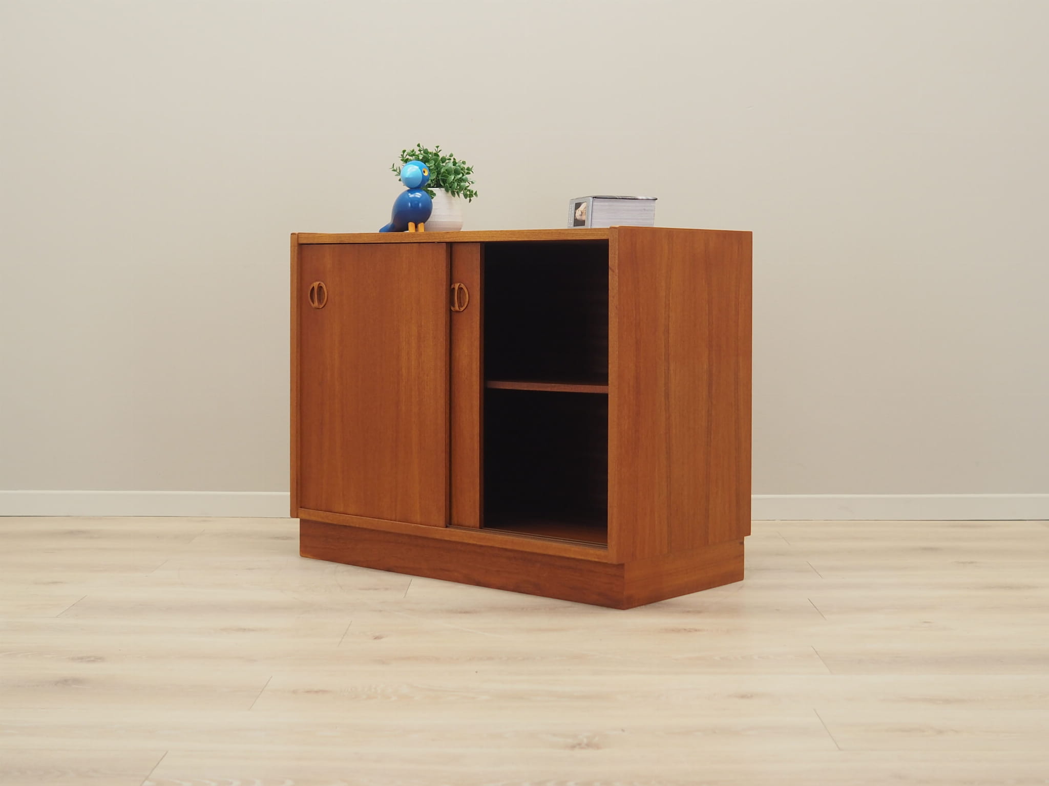 Vintage Cabinet Teak Wood Brown 1970s