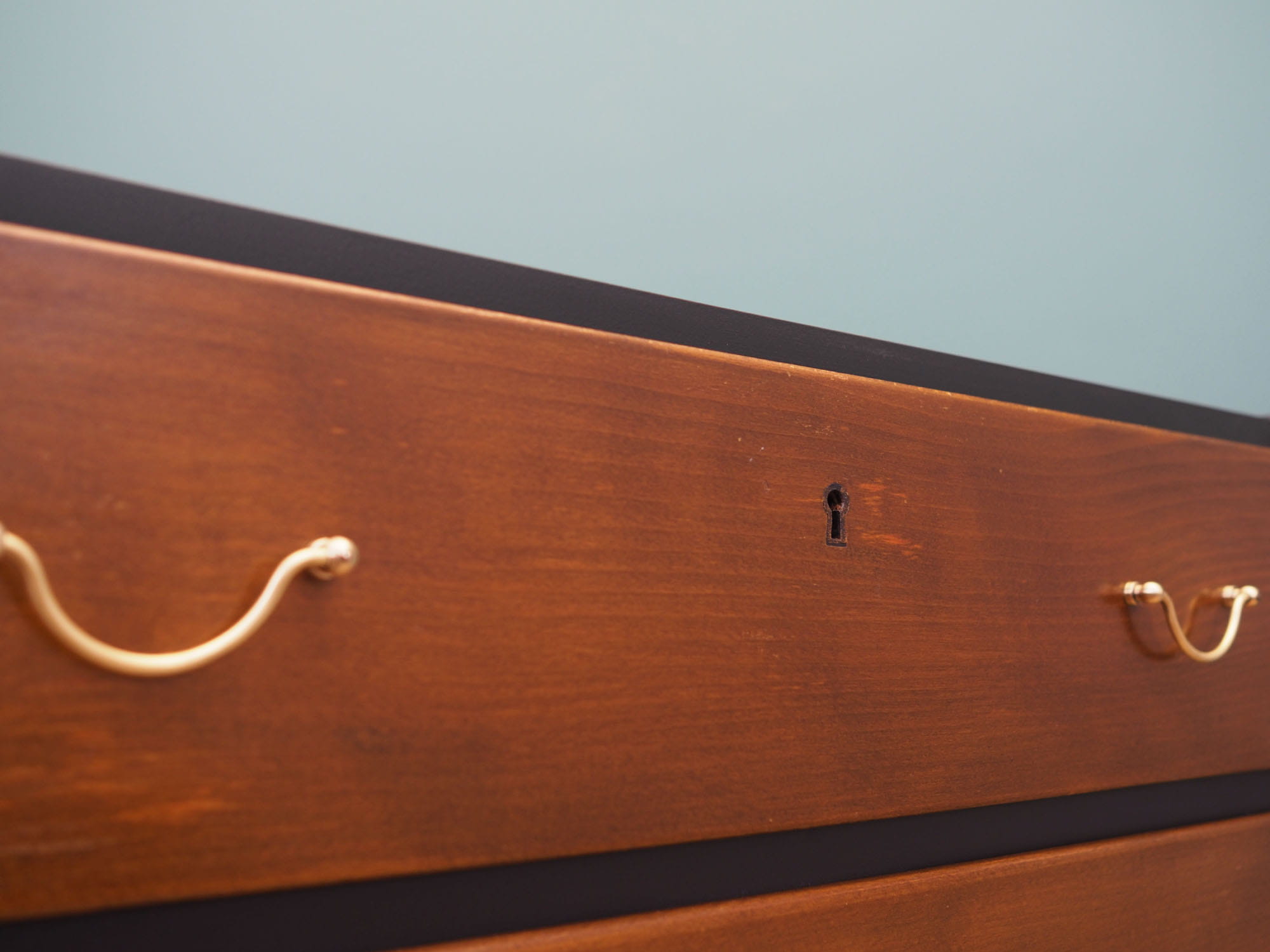 Vintage chest of drawers walnut wood brown 1960s