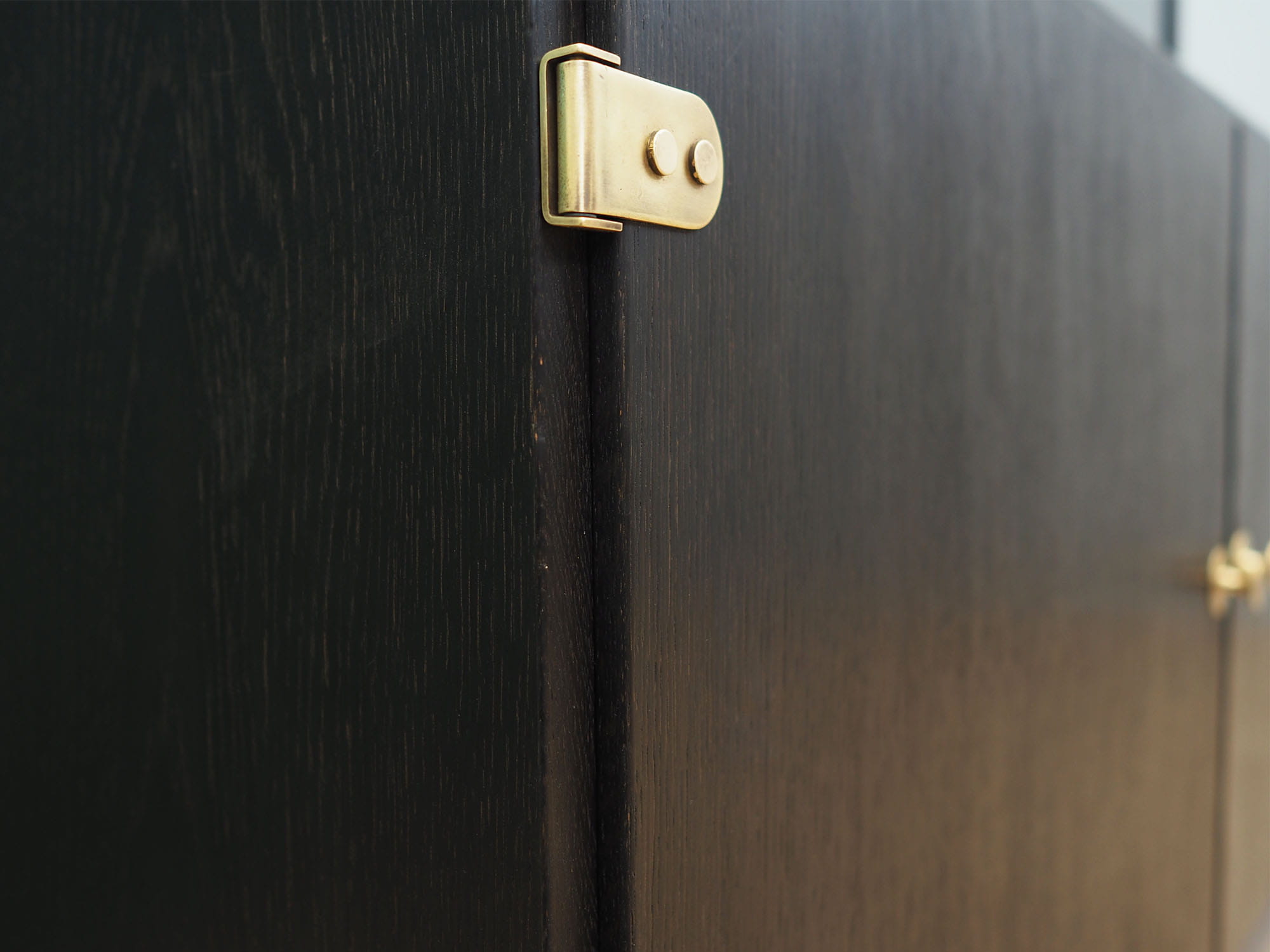 Vintage cabinet oak wood grey 1960s