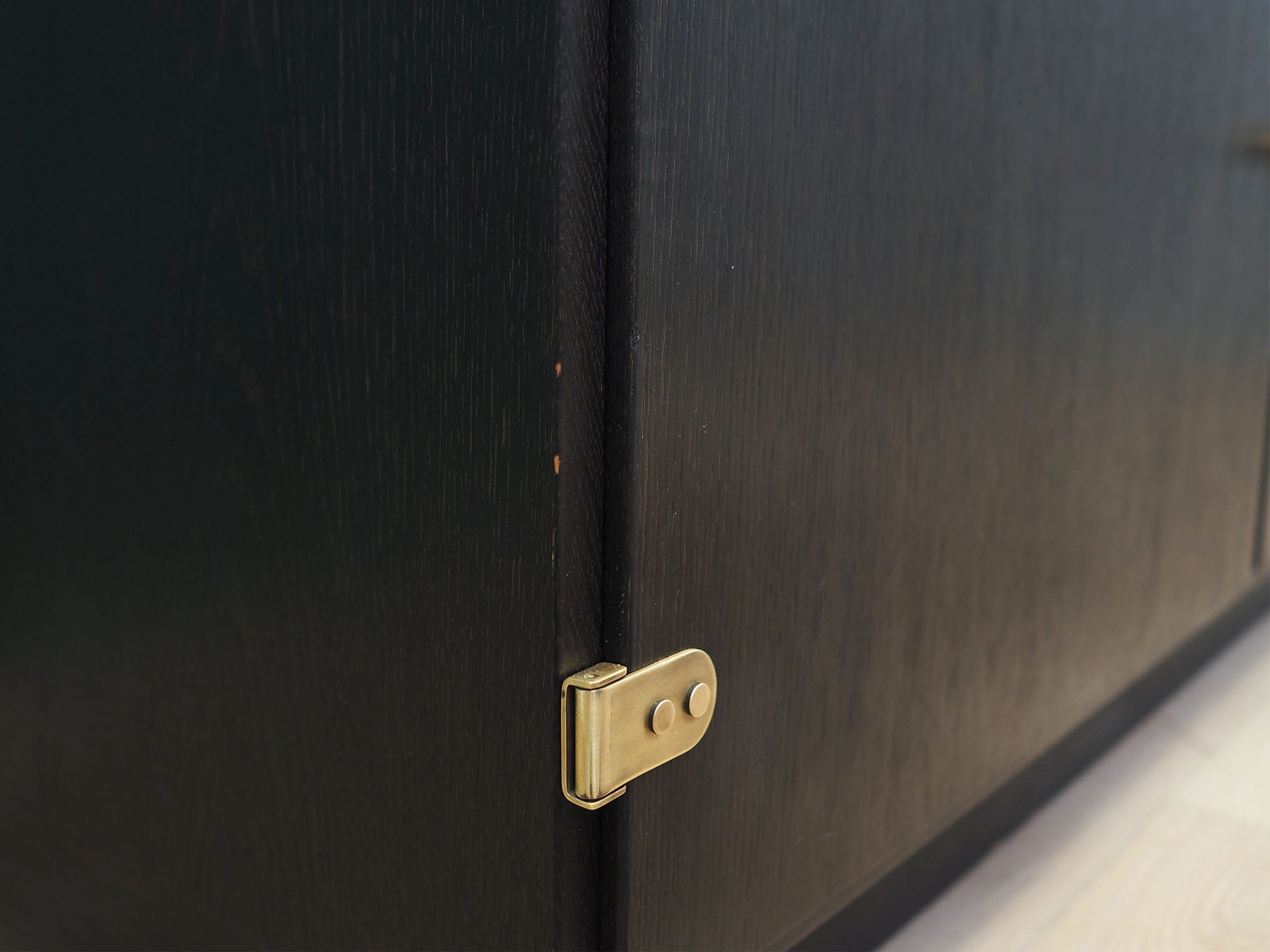 Vintage cabinet oak wood grey 1960s