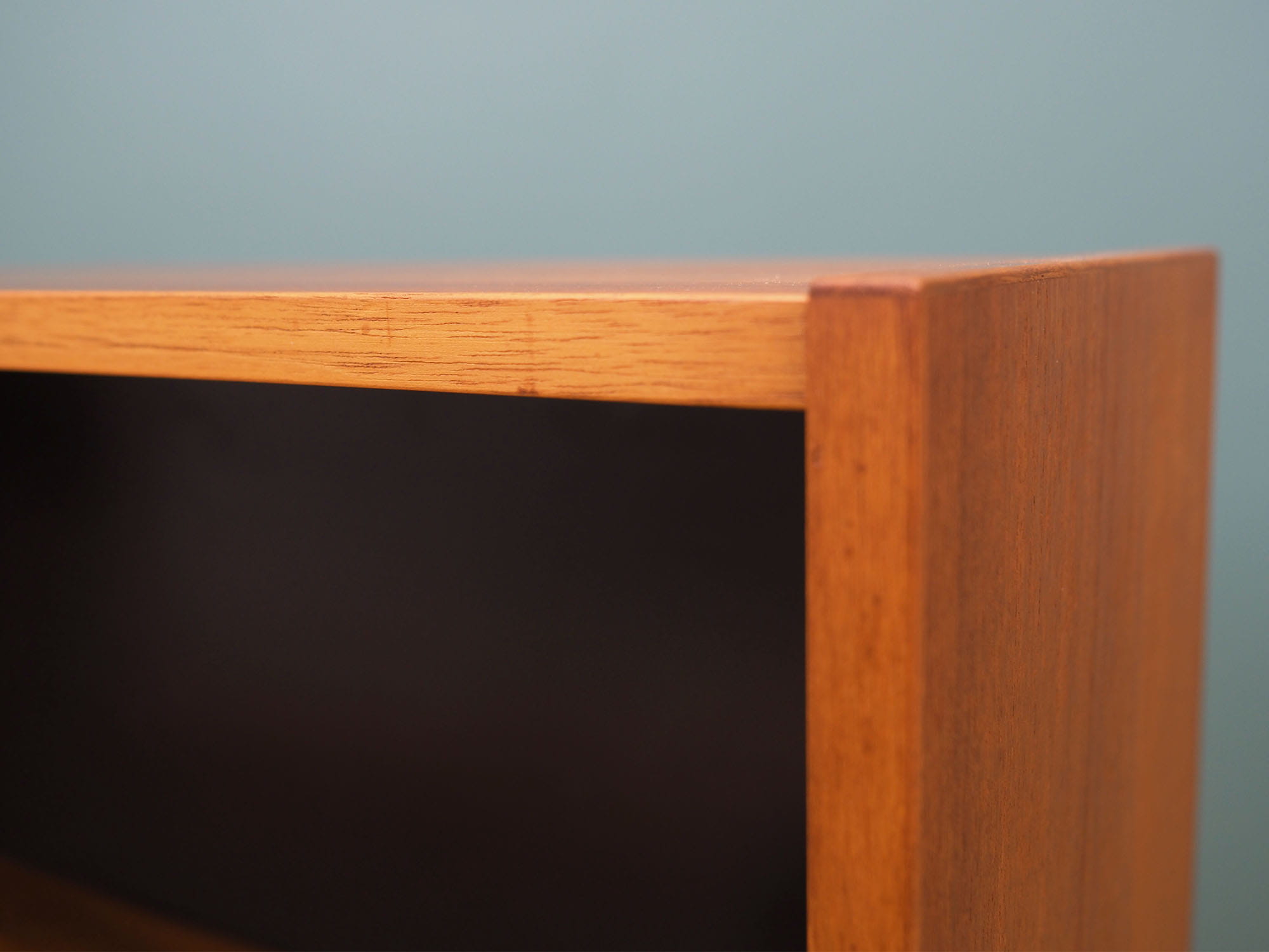 Vintage Bookshelf Teak Wood Brown 1970s
