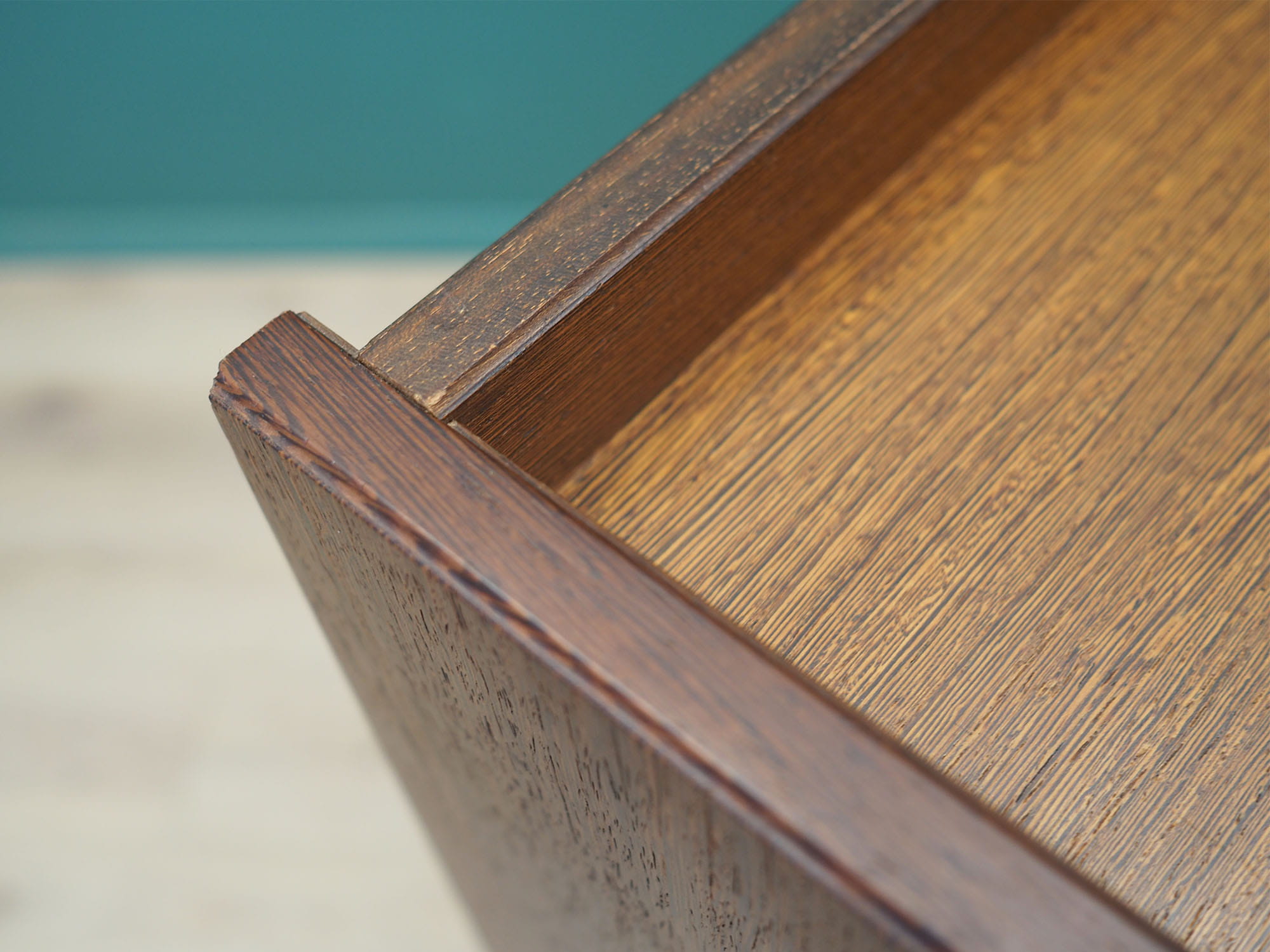 Vintage Bookshelf Oak Wood Brown 1970s