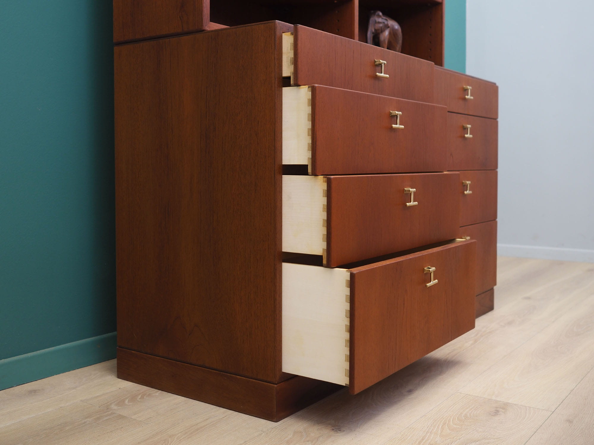 Vintage Bookshelf Teak Brown 1960s