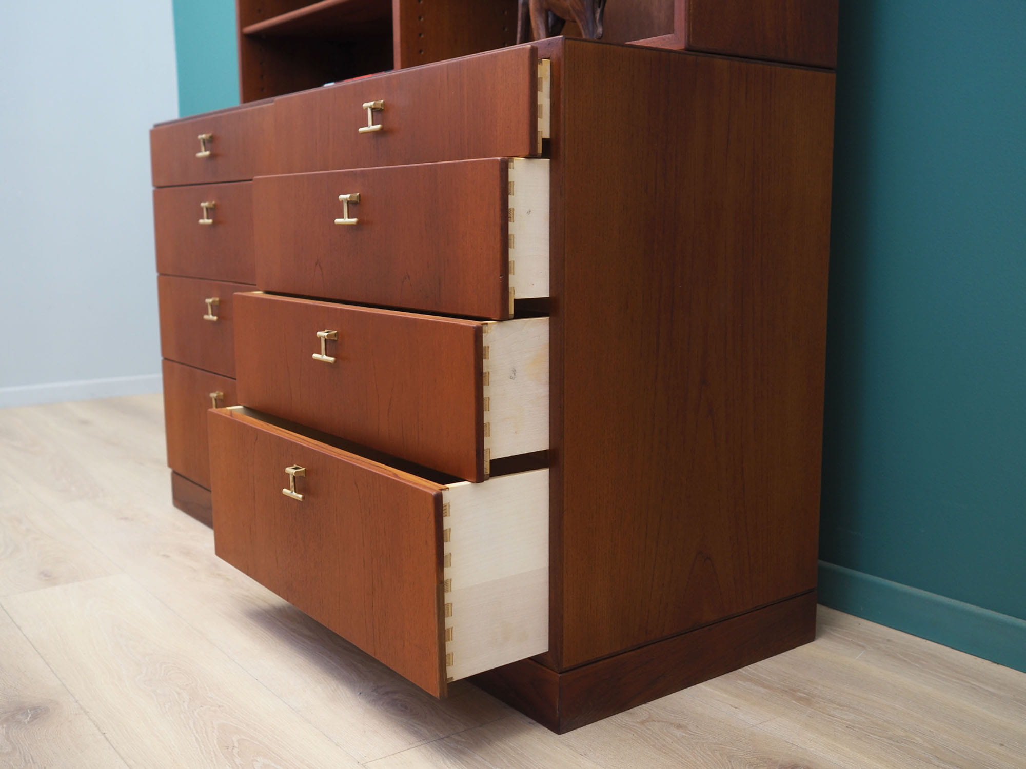 Vintage Bookshelf Teak Brown 1960s