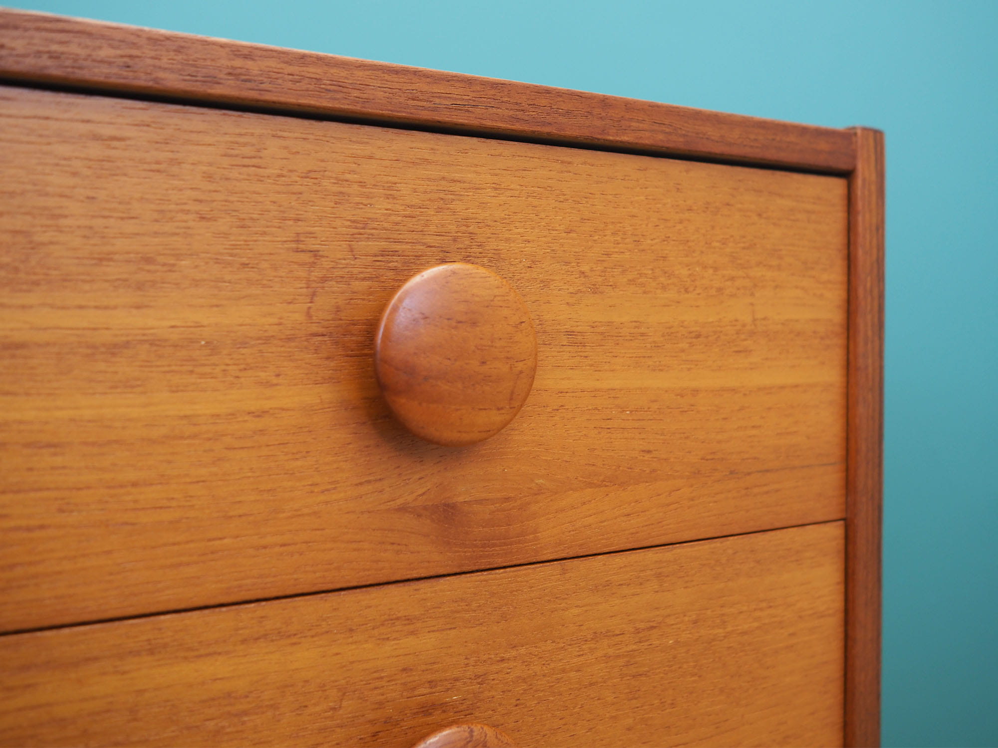 Vintage chest of drawers Teak wood Brown 1960s