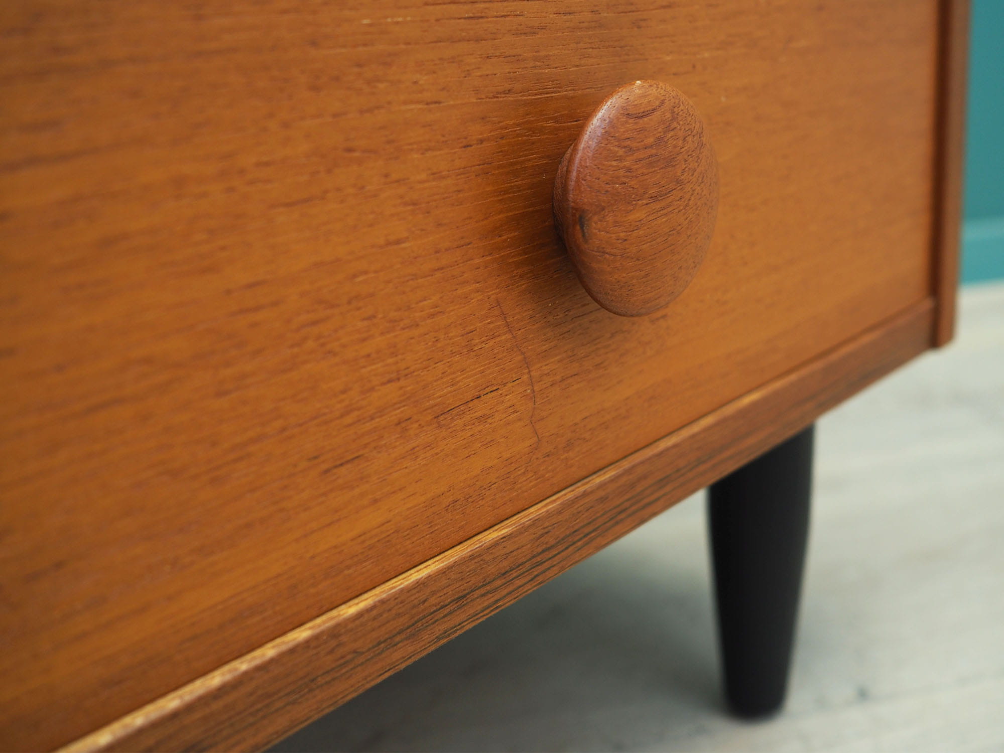 Vintage chest of drawers Teak wood Brown 1960s