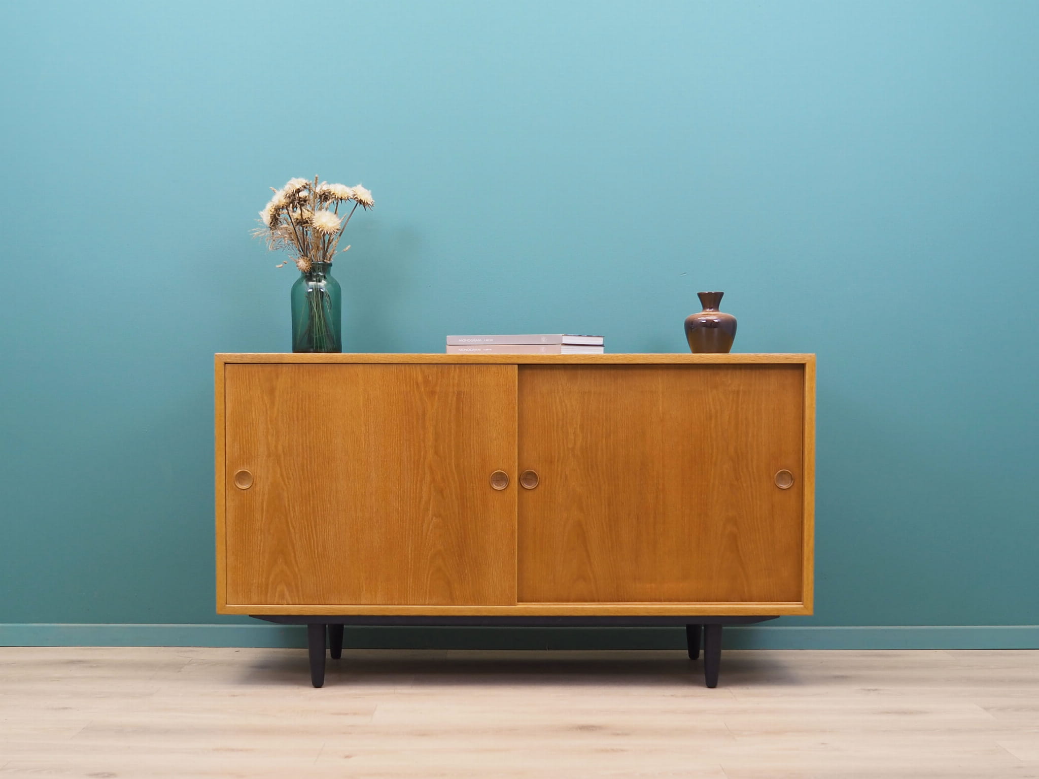 Vintage Schrank Eichenholz Braun 1960er Jahre