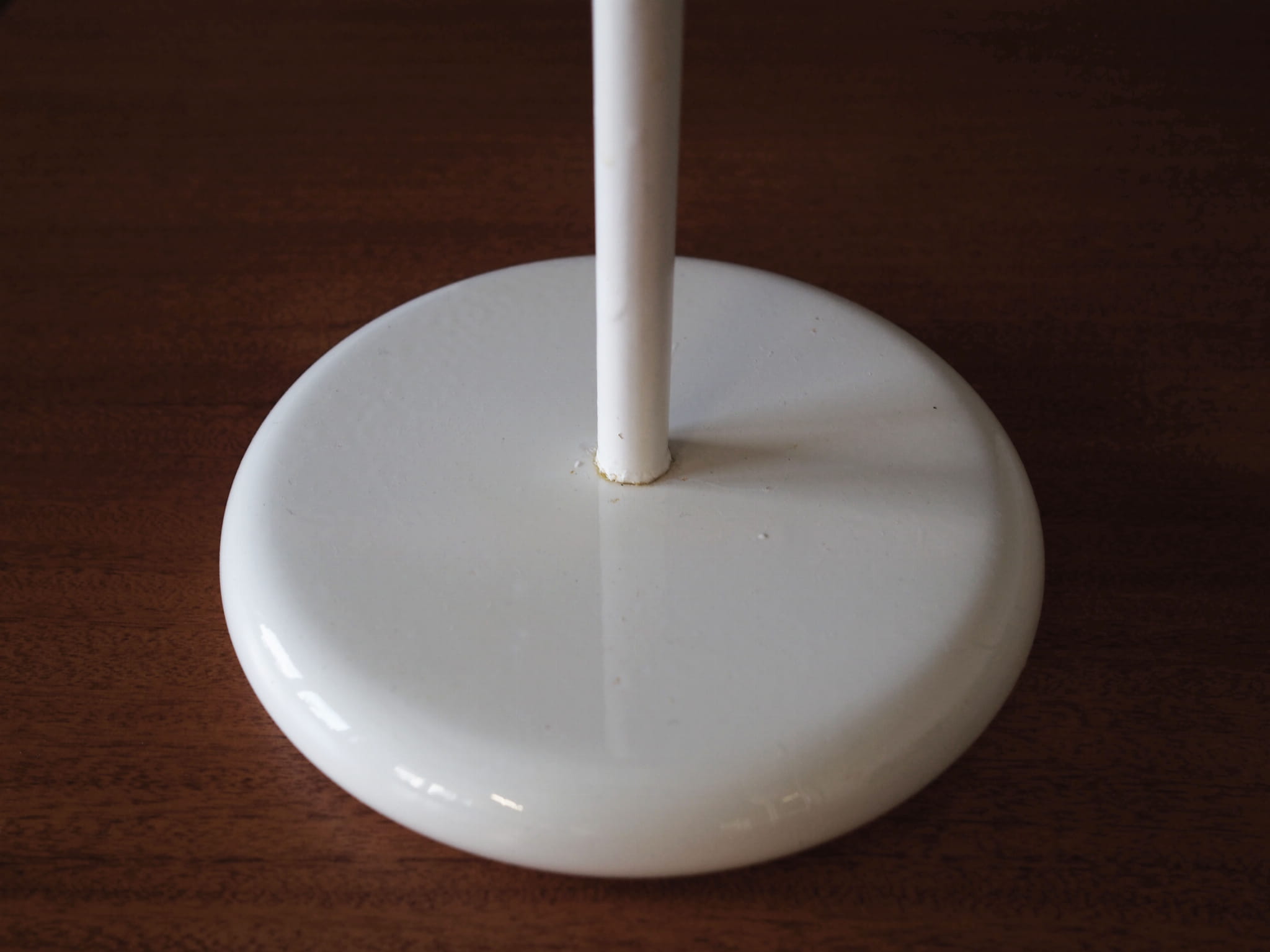 Vintage table lamp metal plastic white 1970s