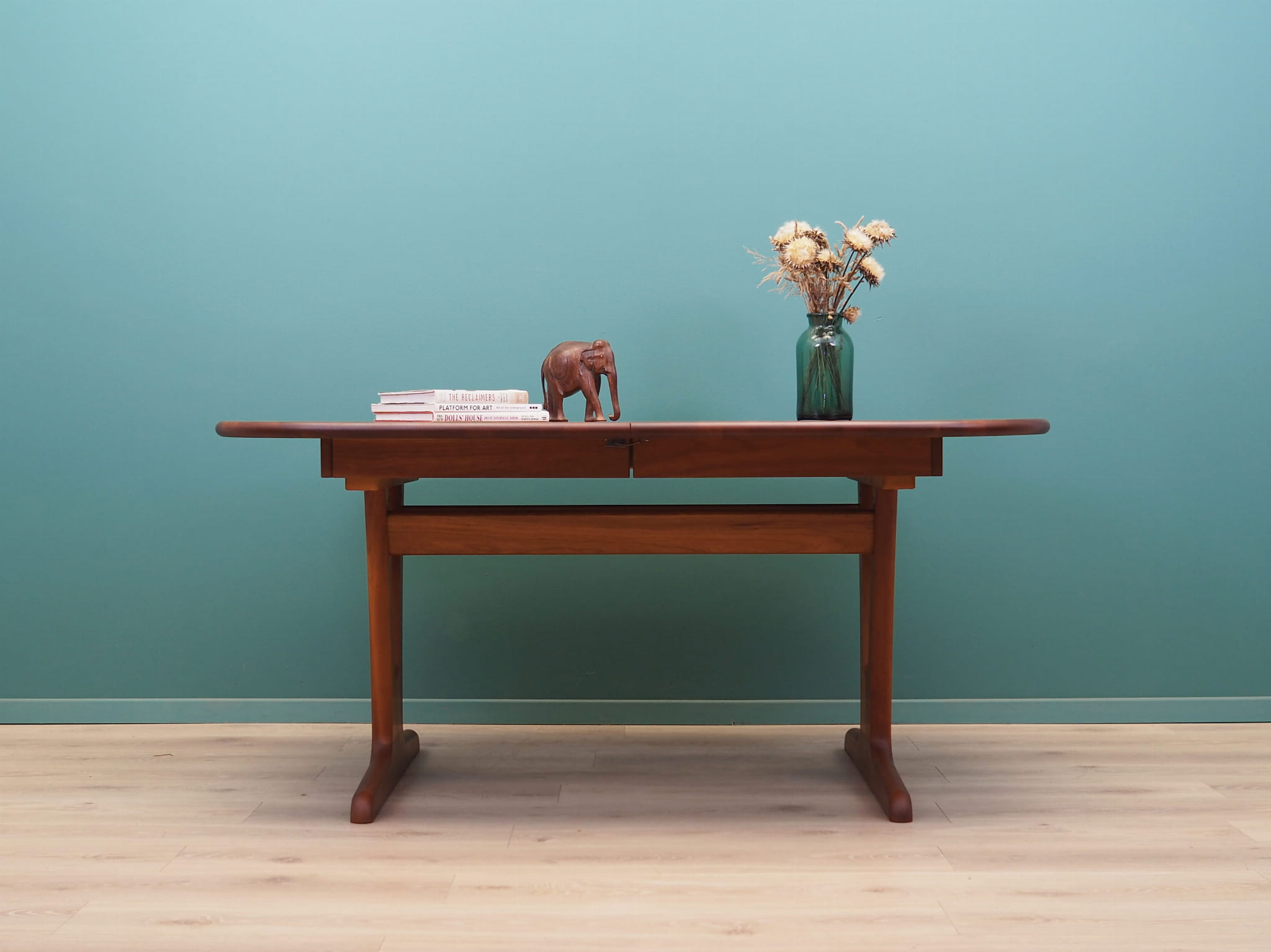 Vintage Cherry Wood Brown Table 1970s