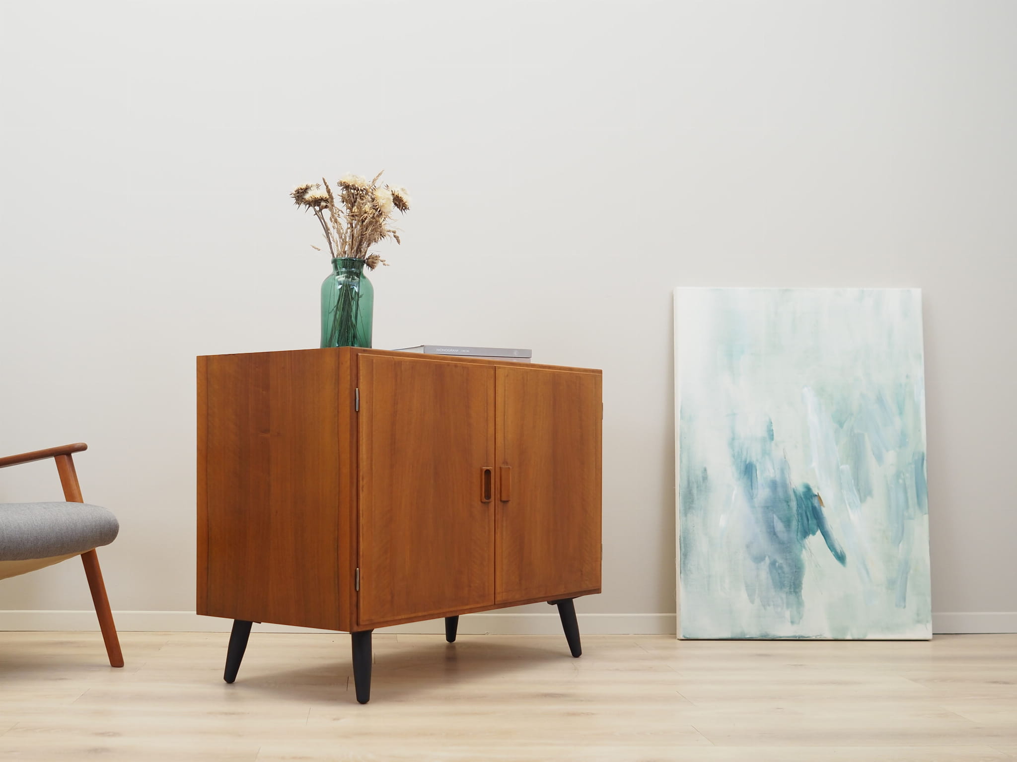 Vintage cabinet walnut brown 1960s