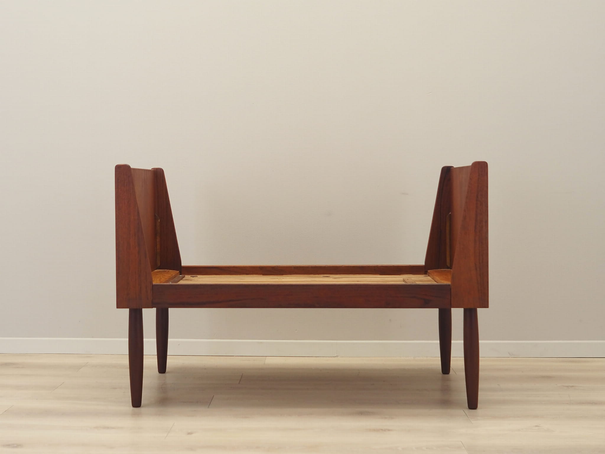 Vintage Bed Teak Wood Brown 1970s