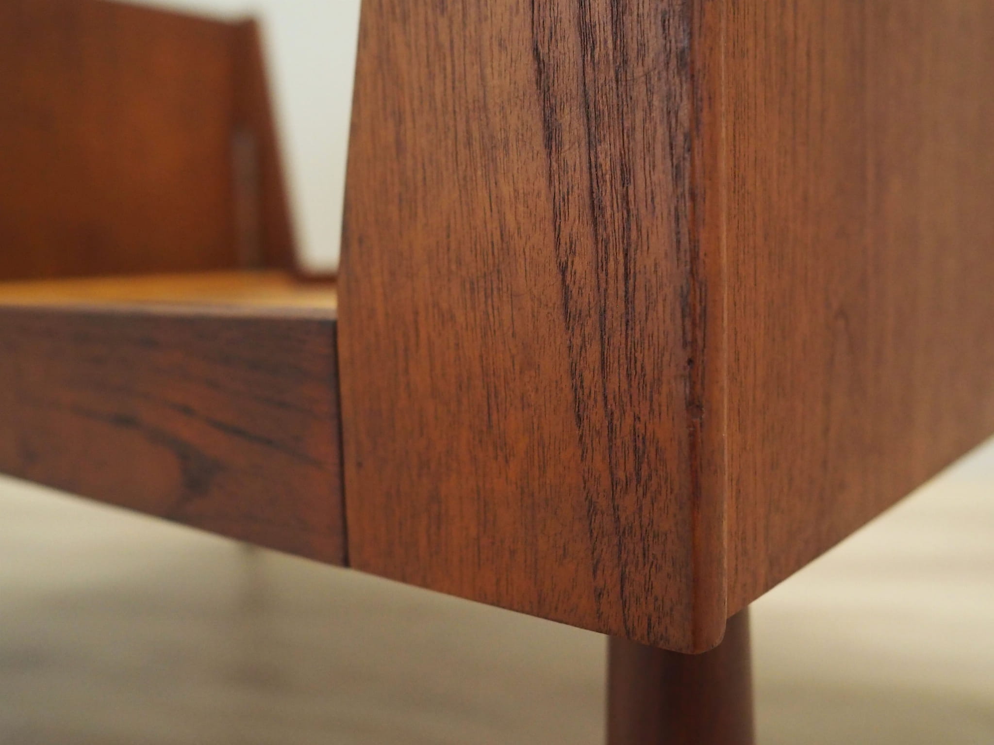 Vintage Bed Teak Wood Brown 1970s