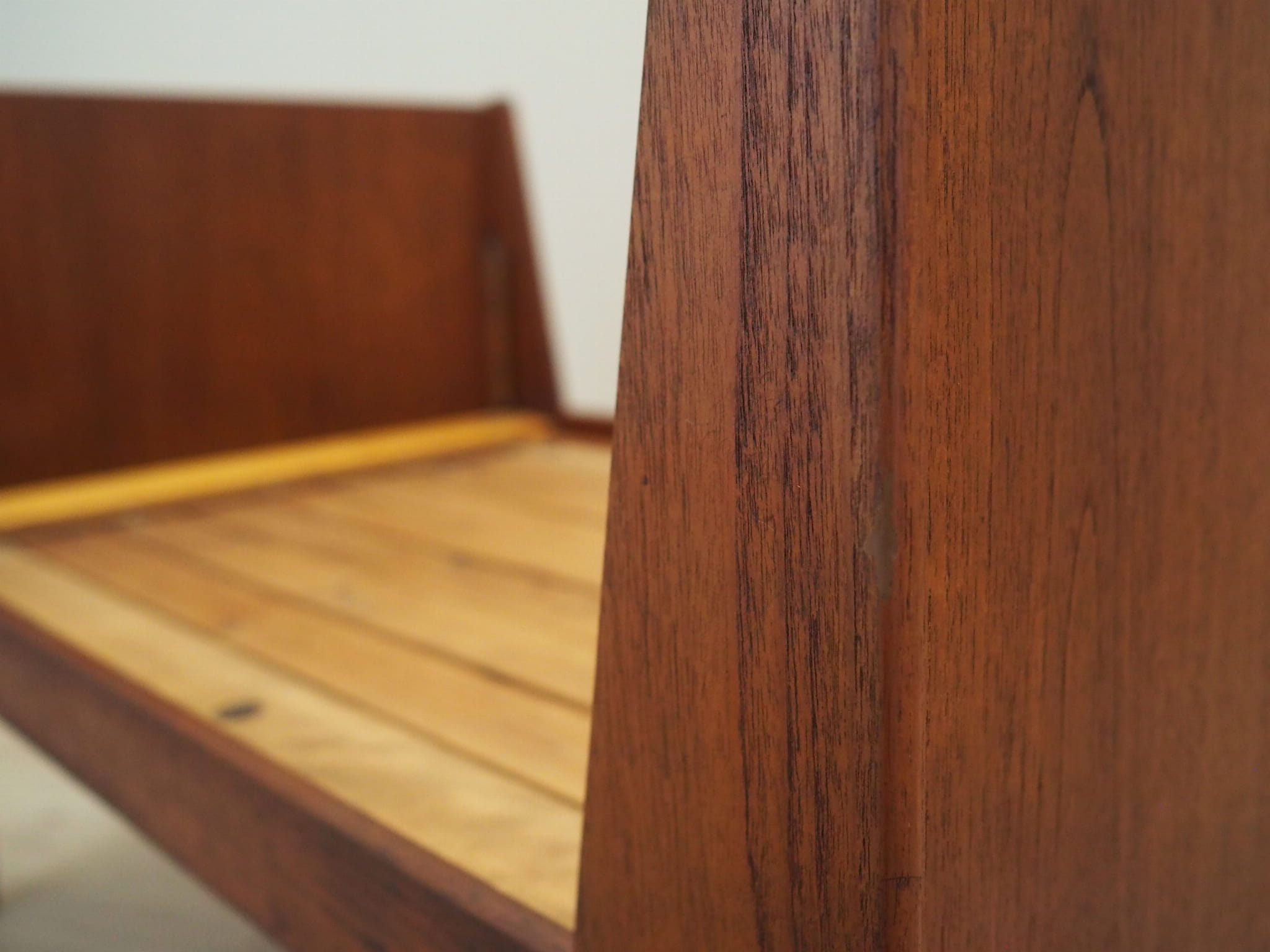 Vintage Bed Teak Wood Brown 1970s