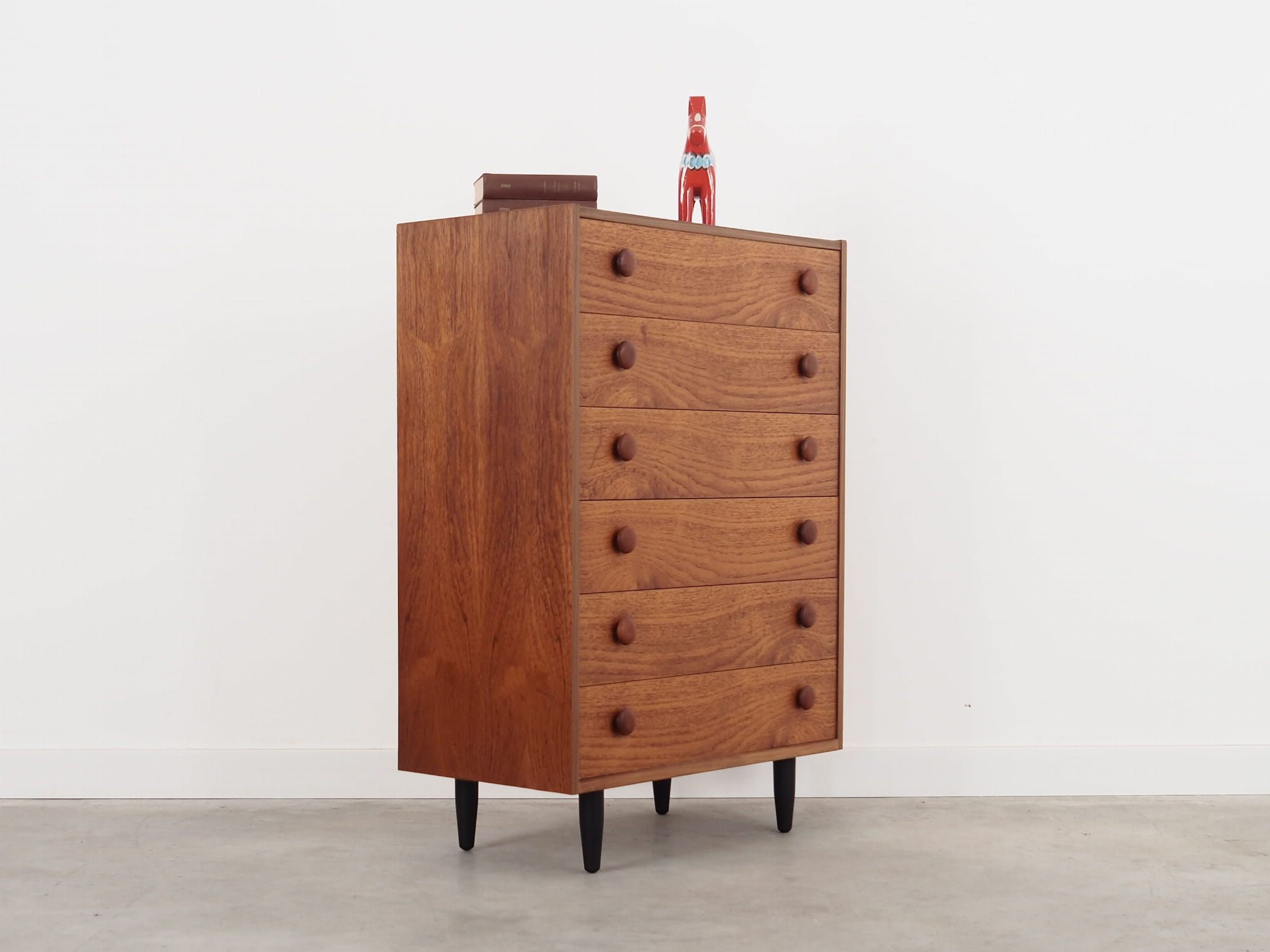 Vintage chest of drawers Teak wood Brown 1960s