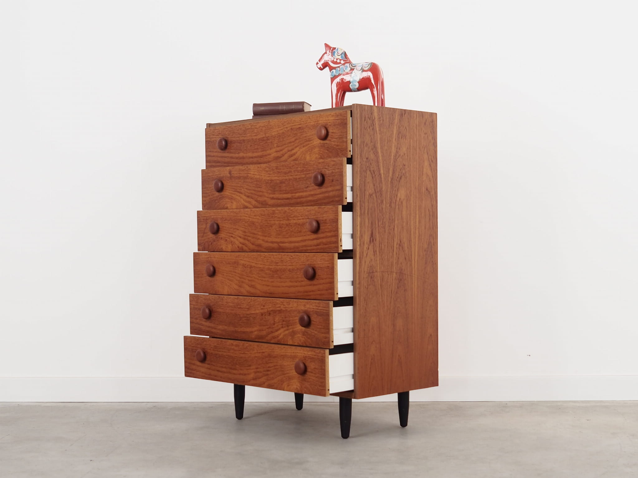 Vintage chest of drawers Teak wood Brown 1960s