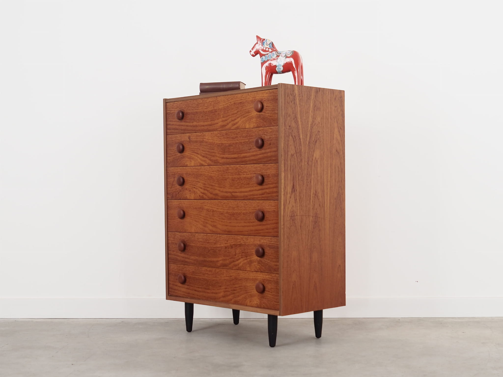 Vintage chest of drawers Teak wood Brown 1960s