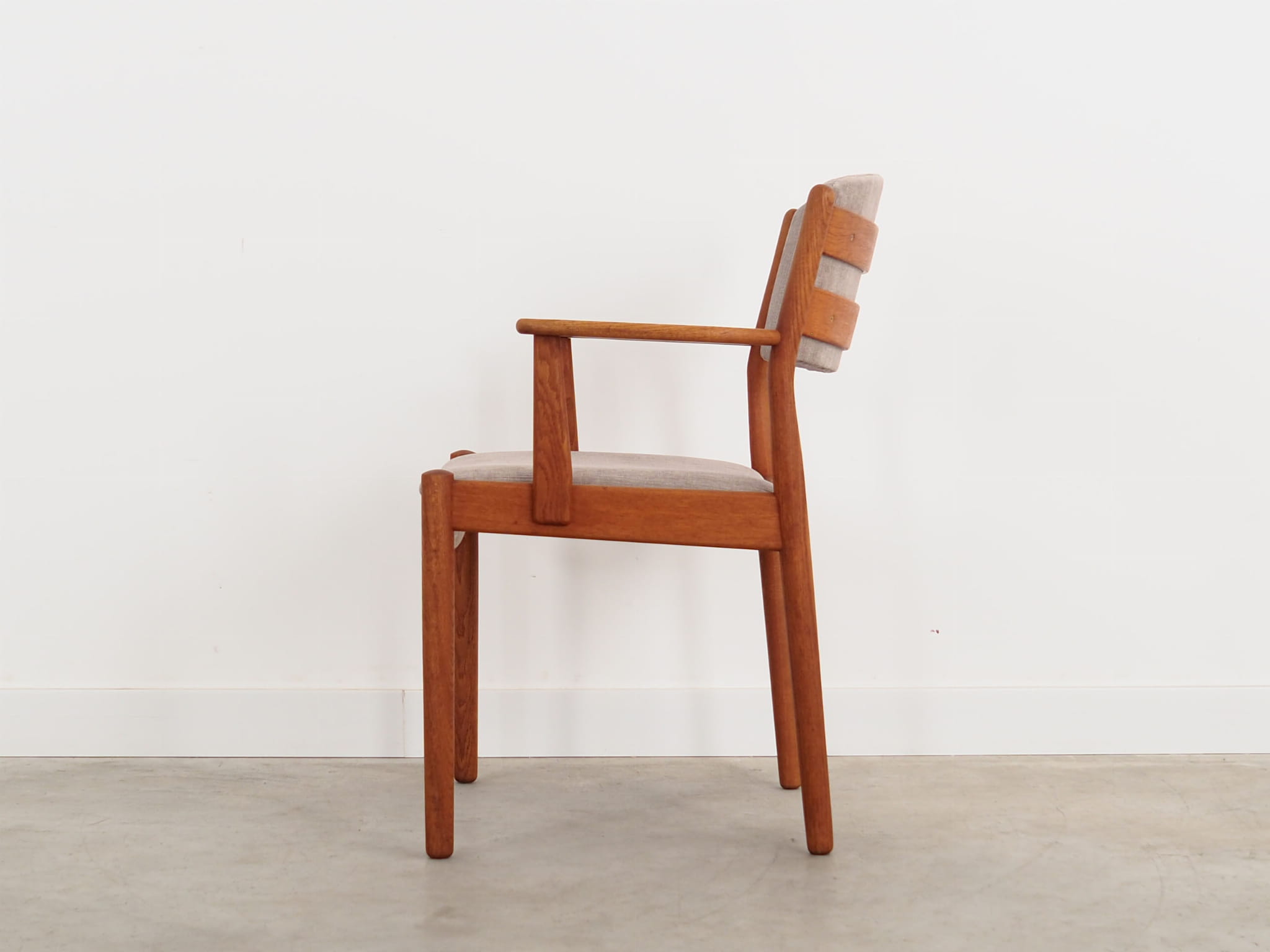 Vintage chair wood textile gray 1960s