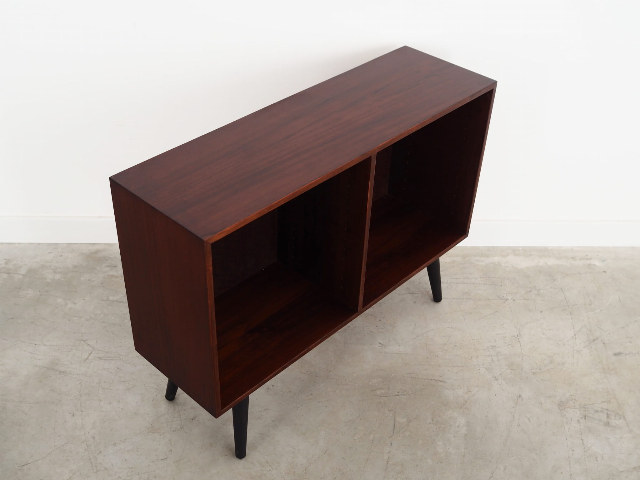 Vintage bookshelf mahogany brown 1970s