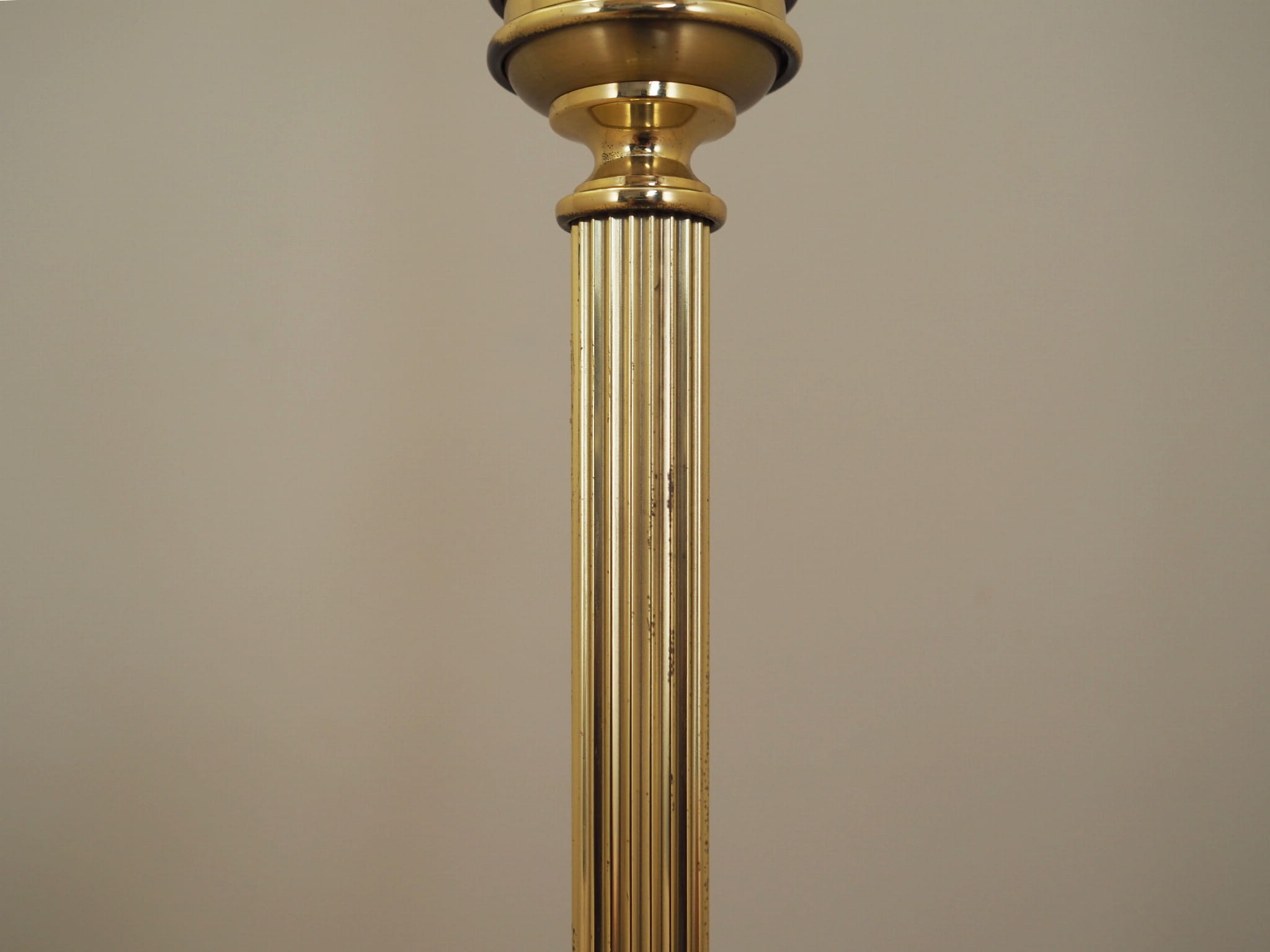 Vintage Floor Lamp Metal Textile Gold 1970s