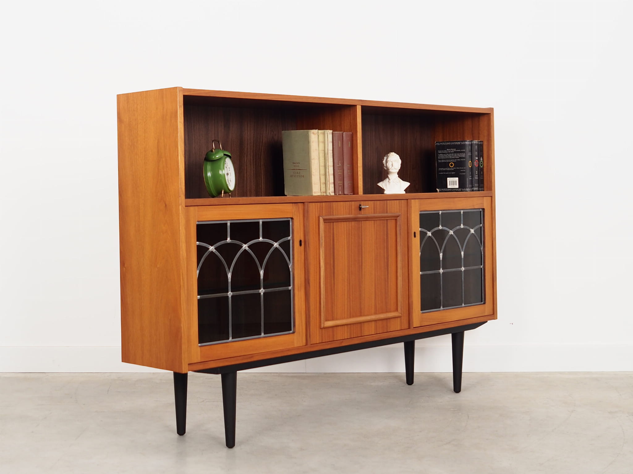 Vintage Bookshelf Wood Brown 1970s