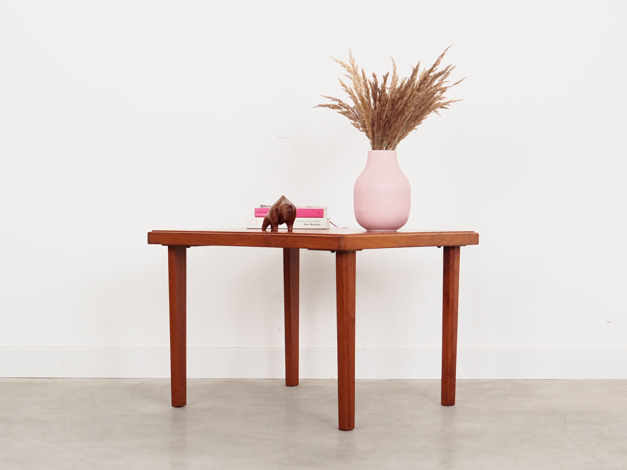 Vintage side table teak brown 1970s