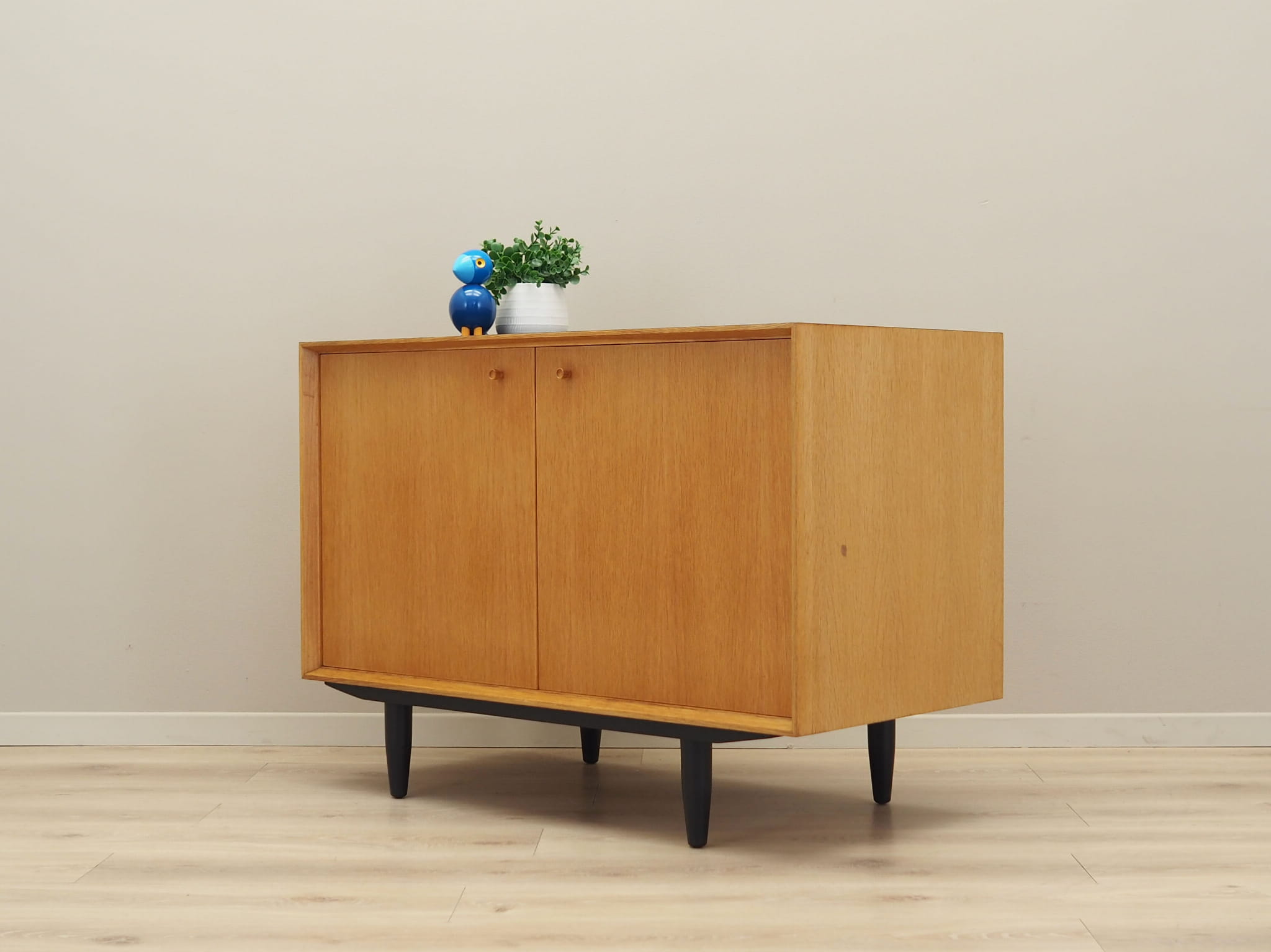 Vintage cabinet wood beige 1970s