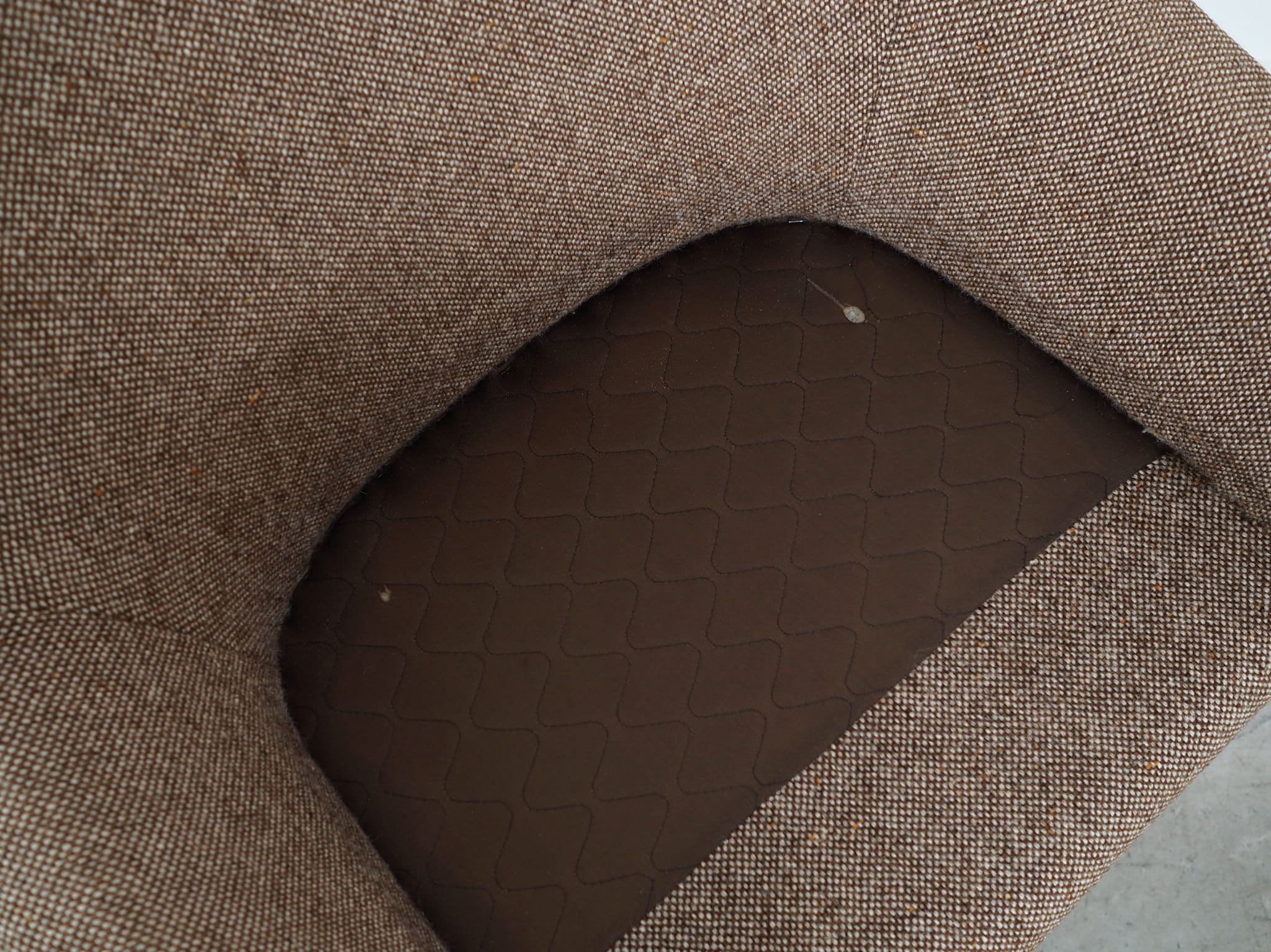Vintage chair metal textile brown 1970s