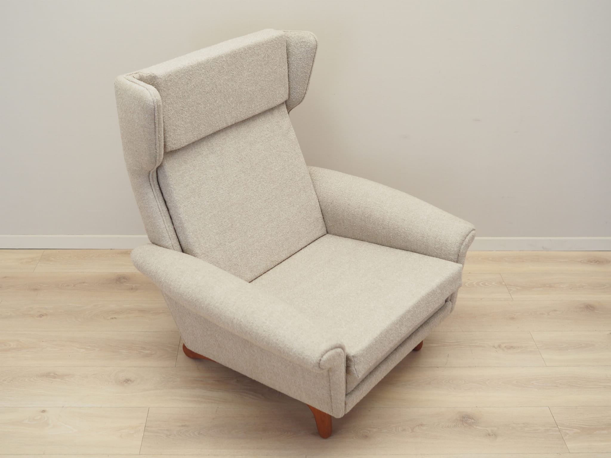 Vintage armchair Teak textile grey 1960s