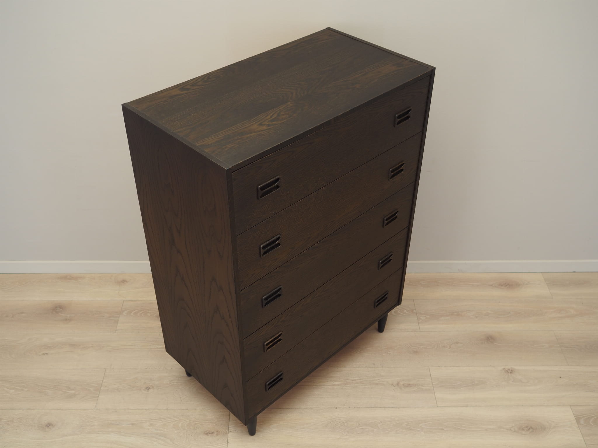 Vintage chest of drawers Oak wood Brown 1970s