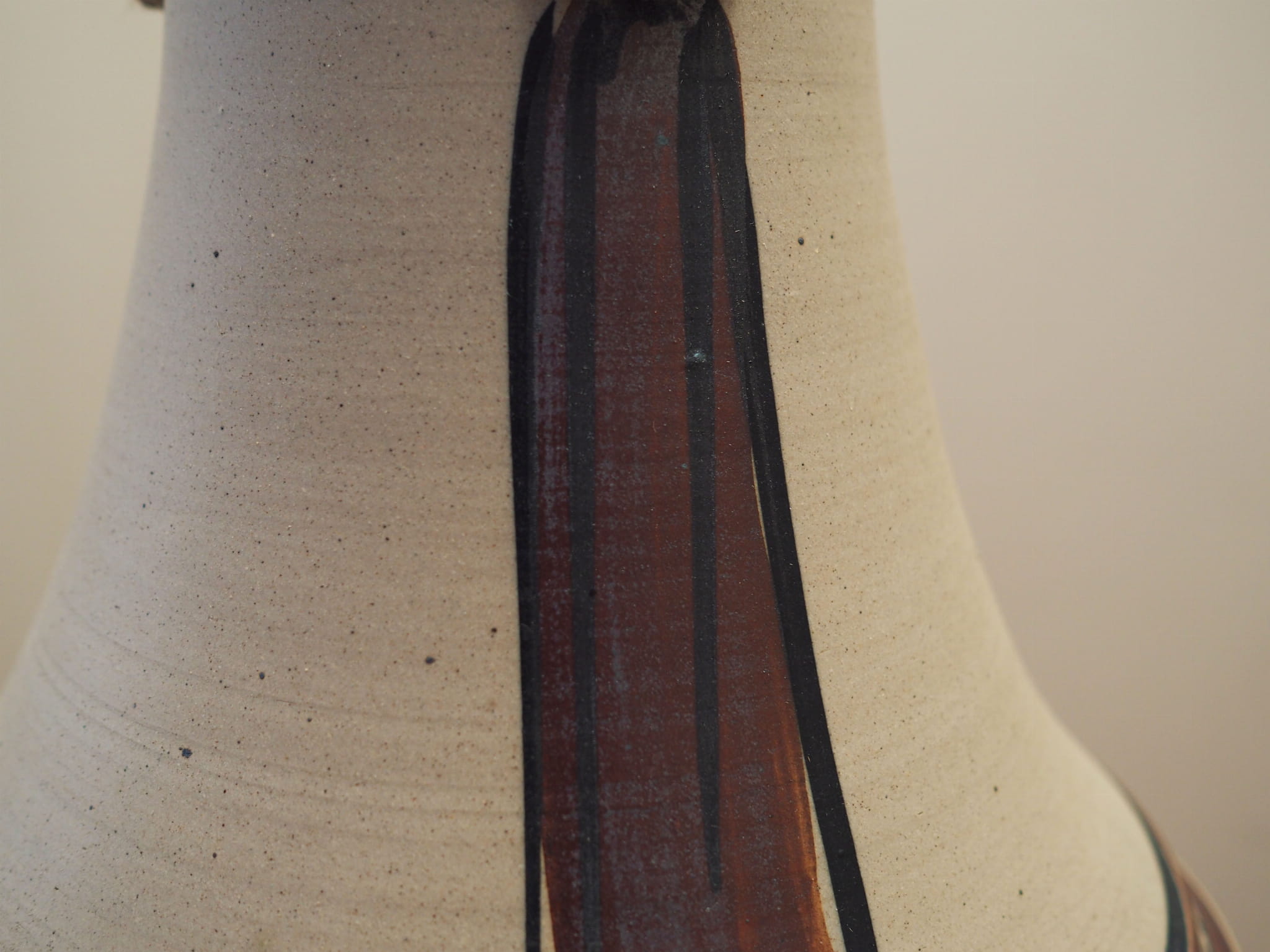 Vintage pendant lamp ceramic grey 1960s