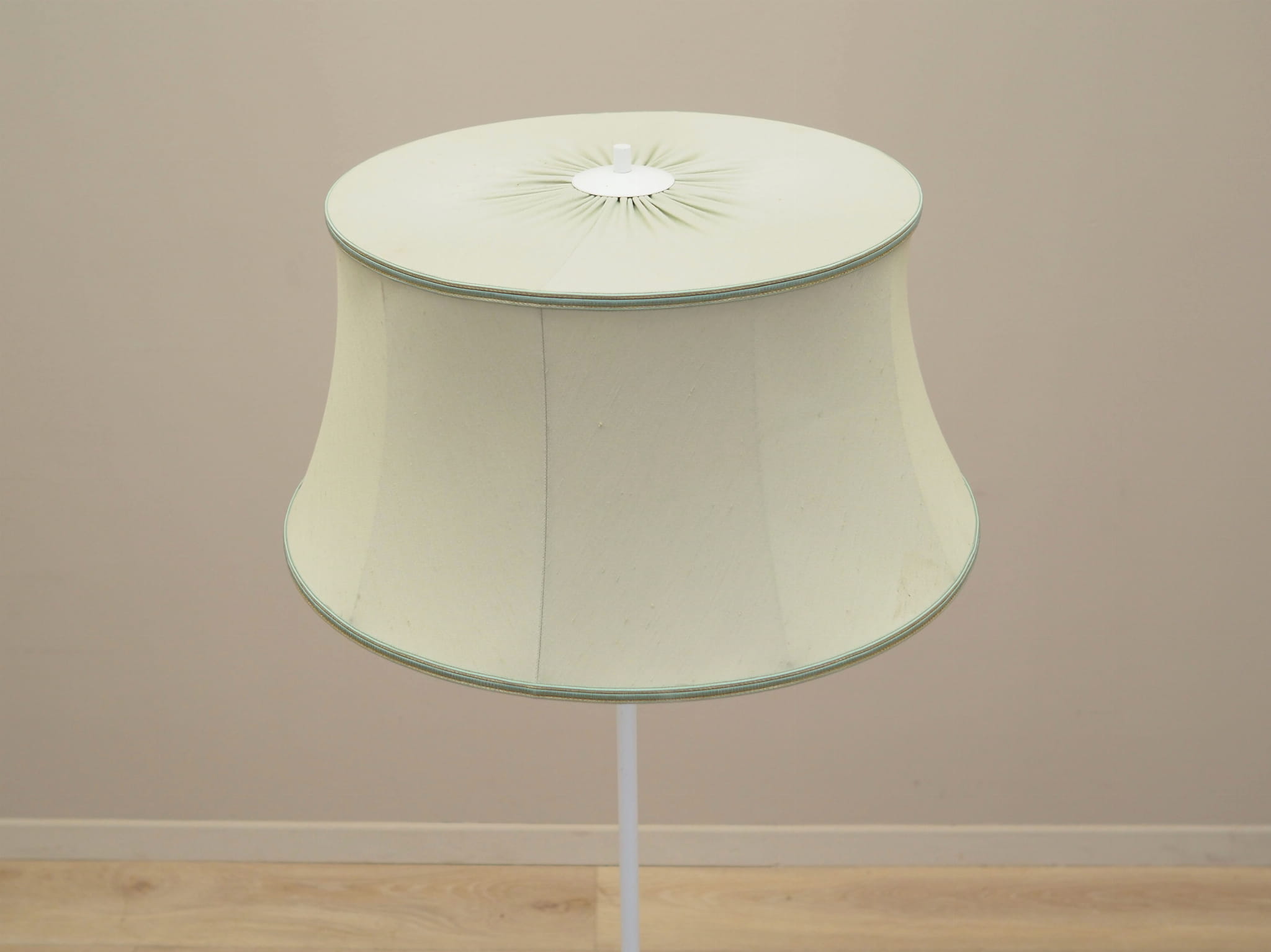 Vintage floor lamp Metal Fabric Green 1970s