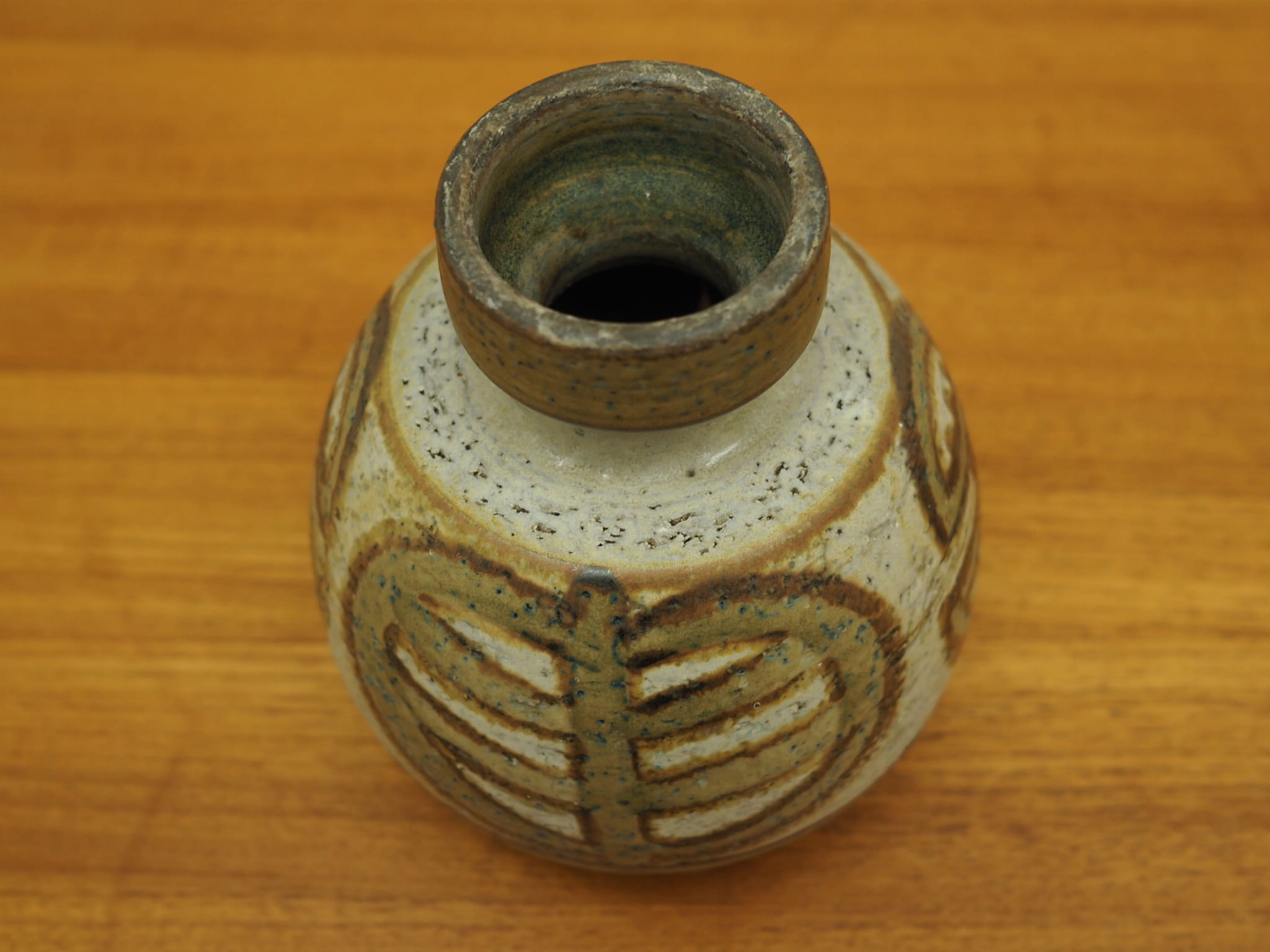 Vintage Vase Ceramic Multicolored 1970s