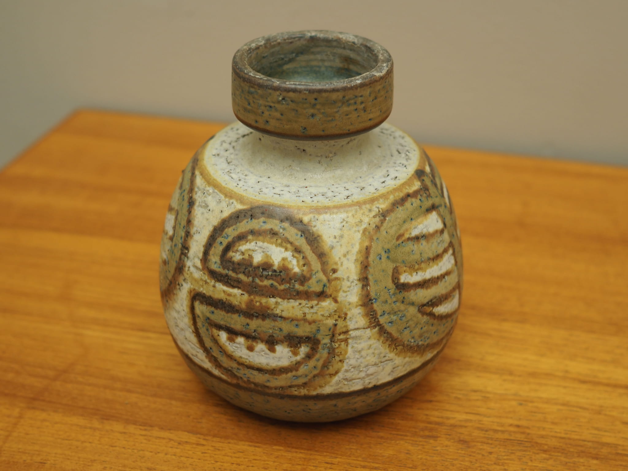 Vintage Vase Ceramic Multicolored 1970s