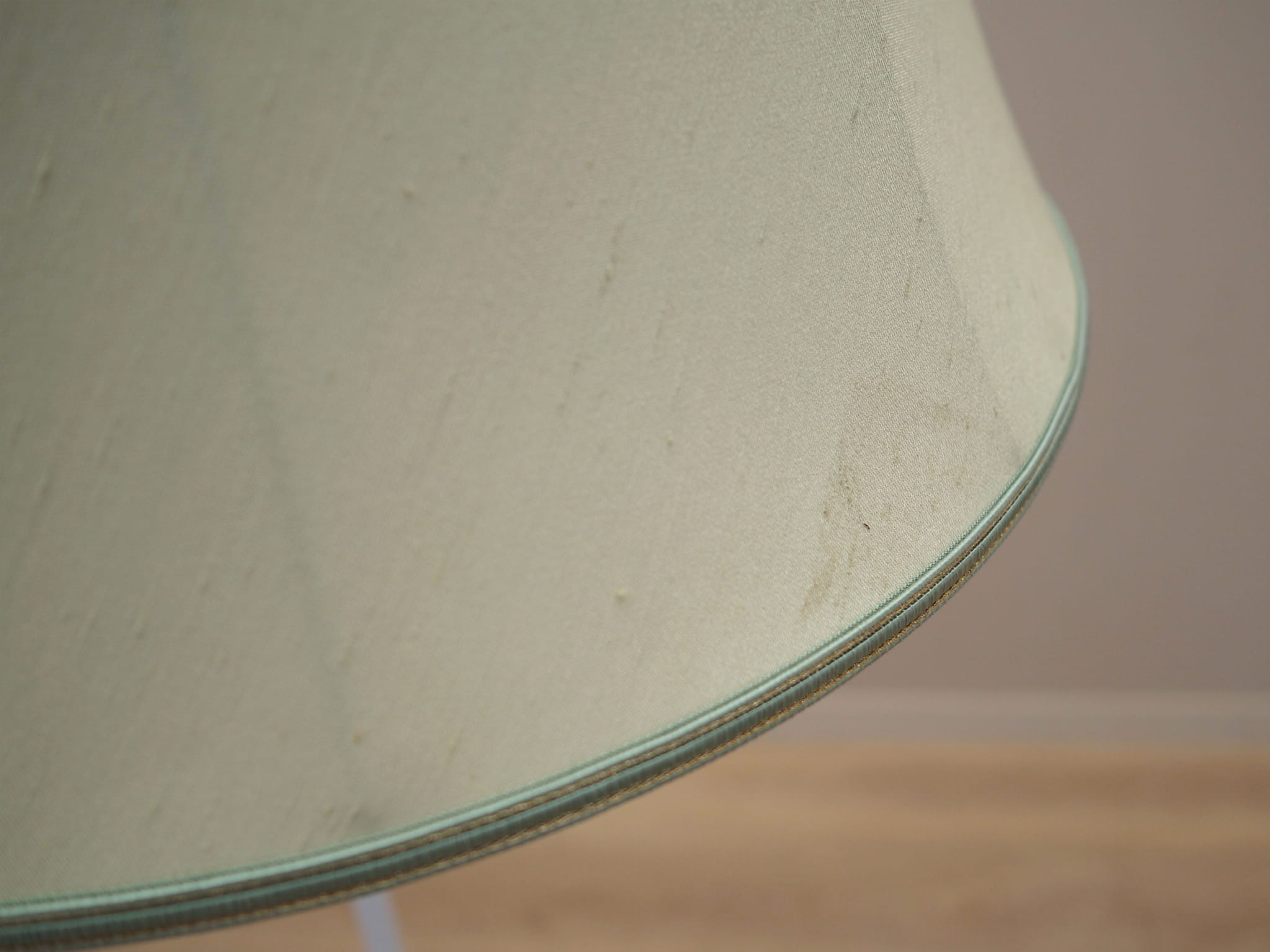 Vintage floor lamp Metal Fabric Green 1970s