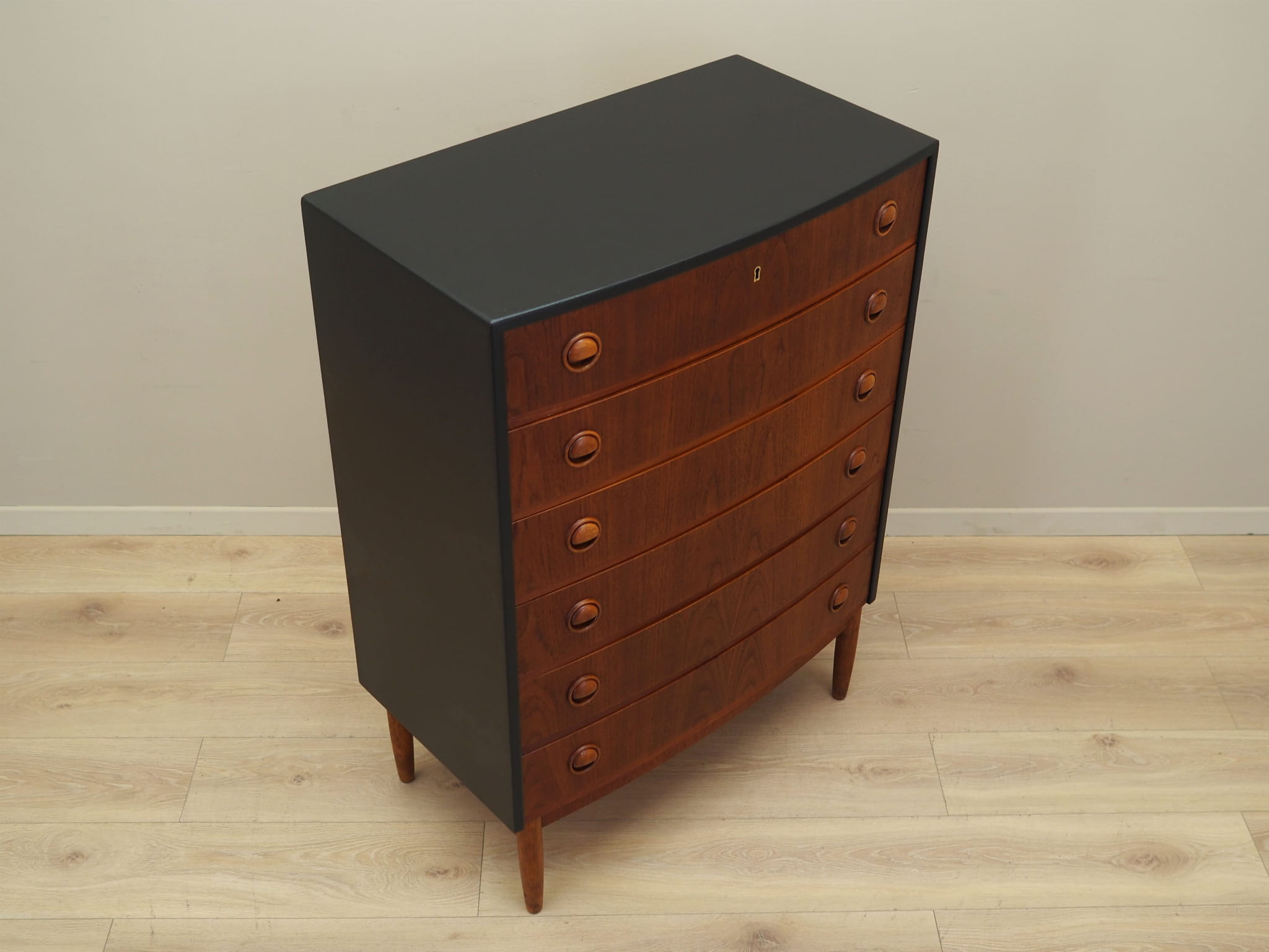 Vintage chest of drawers Teak wood Brown 1960s
