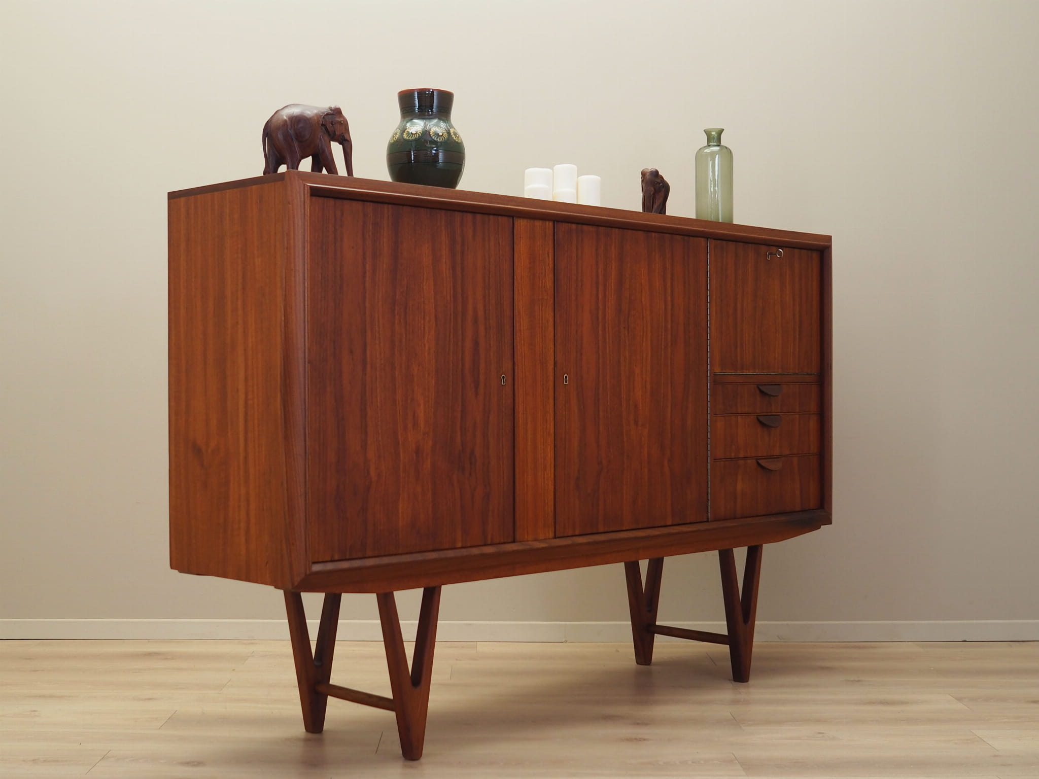 Vintage Sideboard Teak Wood Brown 1960s