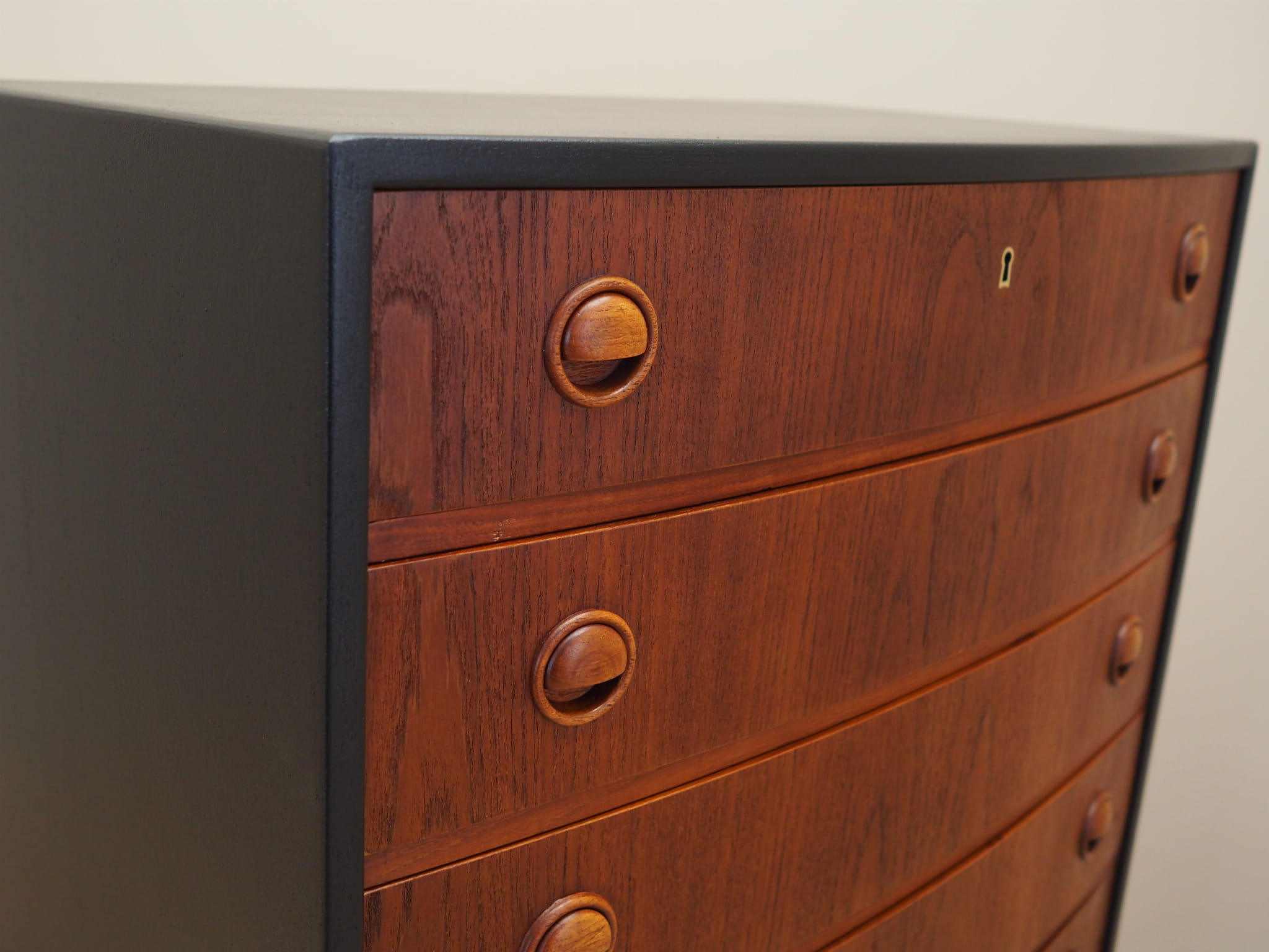 Vintage chest of drawers Teak wood Brown 1960s