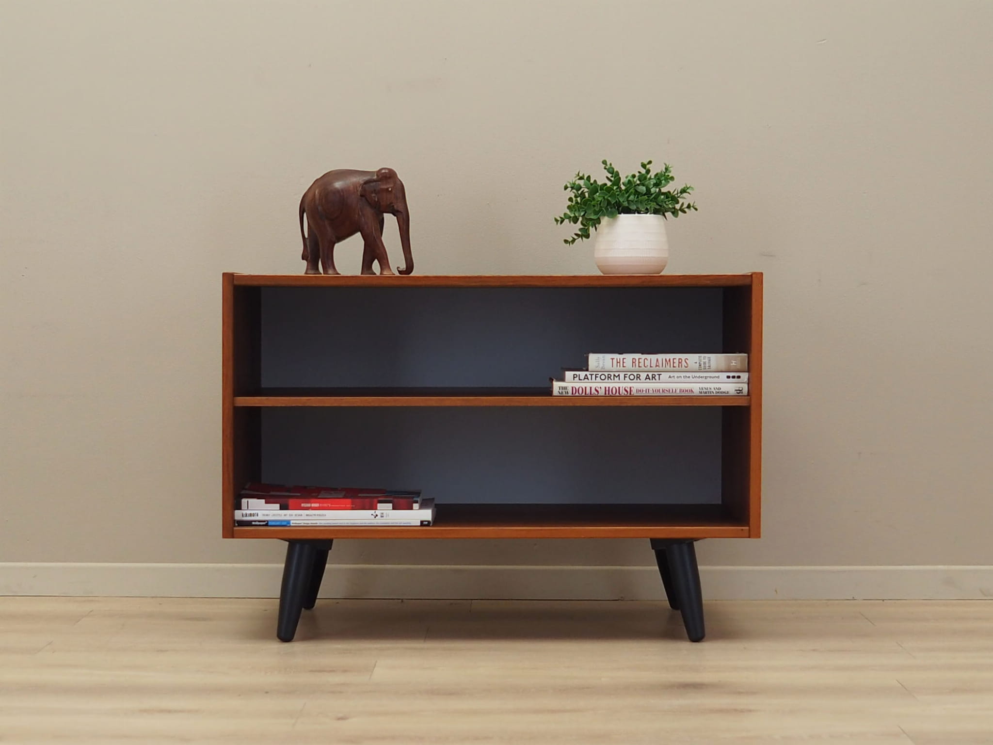 Vintage Bookshelf Teak Brown 1970s